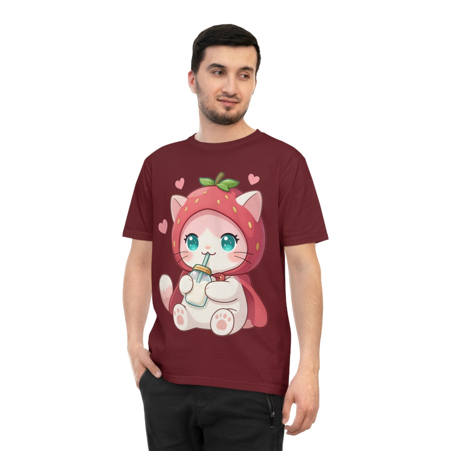 Chibi Strawberry Kitten — Cute Anime Cat Lover Tee