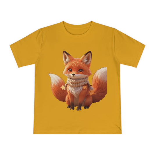 Autumn Fox — Golden Leaf Kawaii Tee