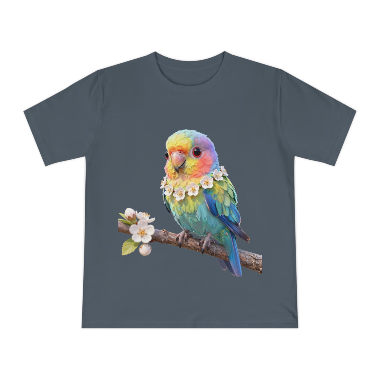 Rainbow Parrot — Tropical Bloom Kawaii Tee