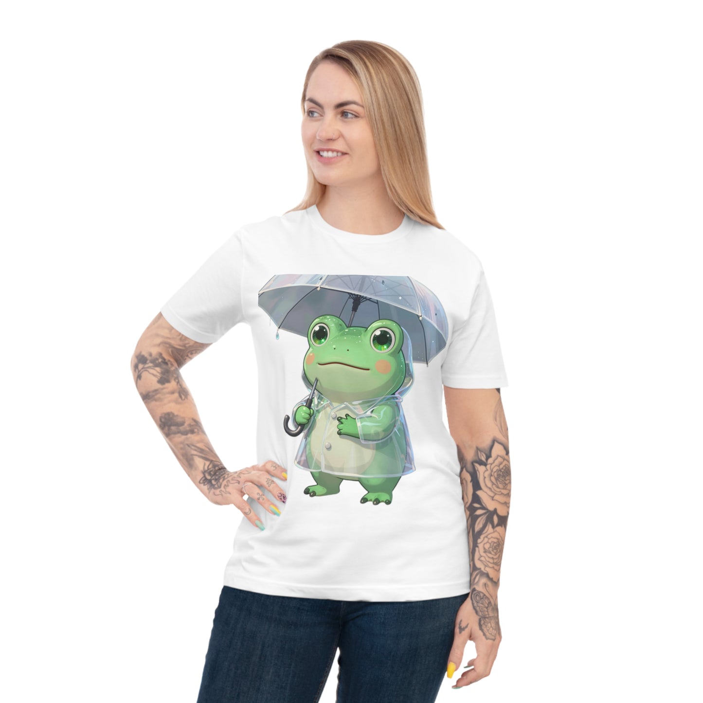 Kawaii Rain Frog — Cozy Puddle Day Tee