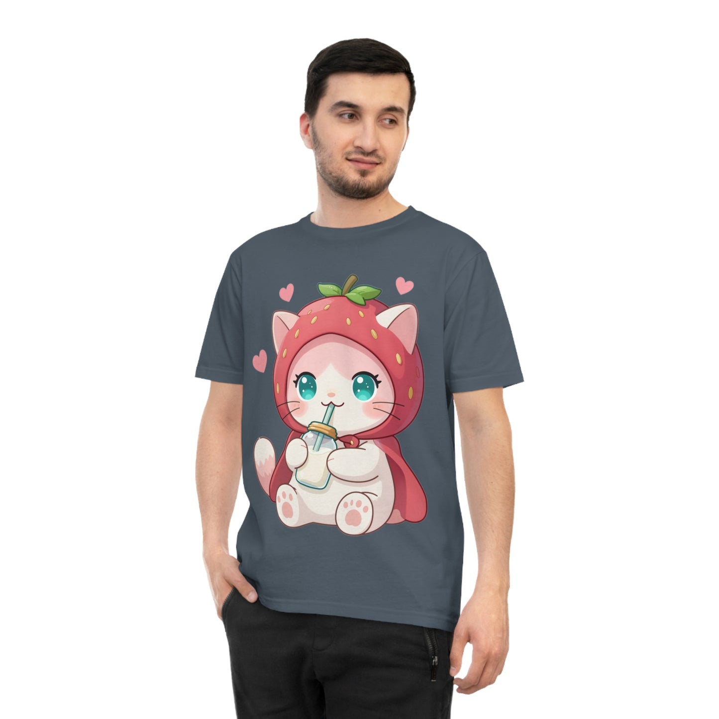 Chibi Strawberry Kitten — Cute Anime Cat Lover Tee