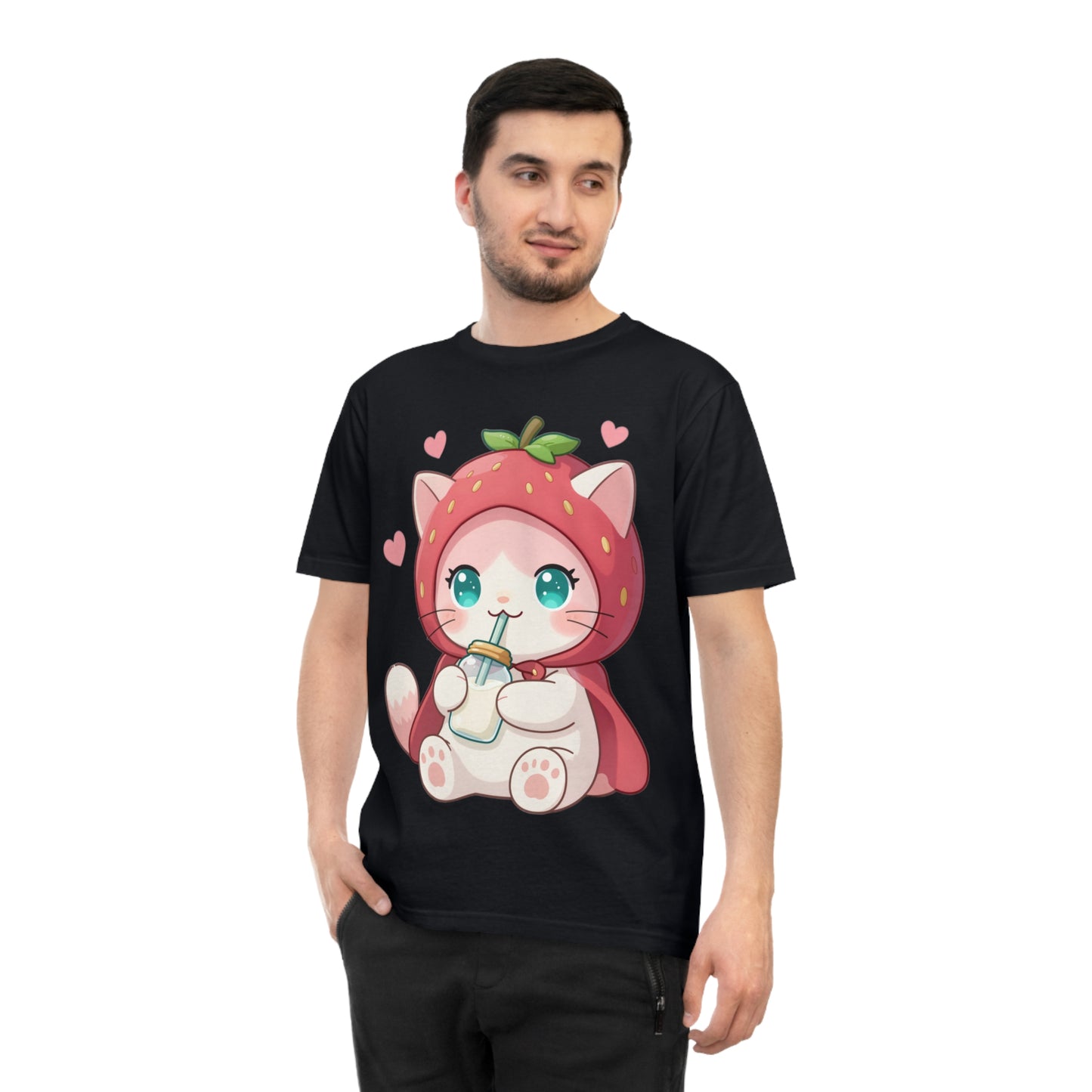 Chibi Strawberry Kitten — Cute Anime Cat Lover Tee