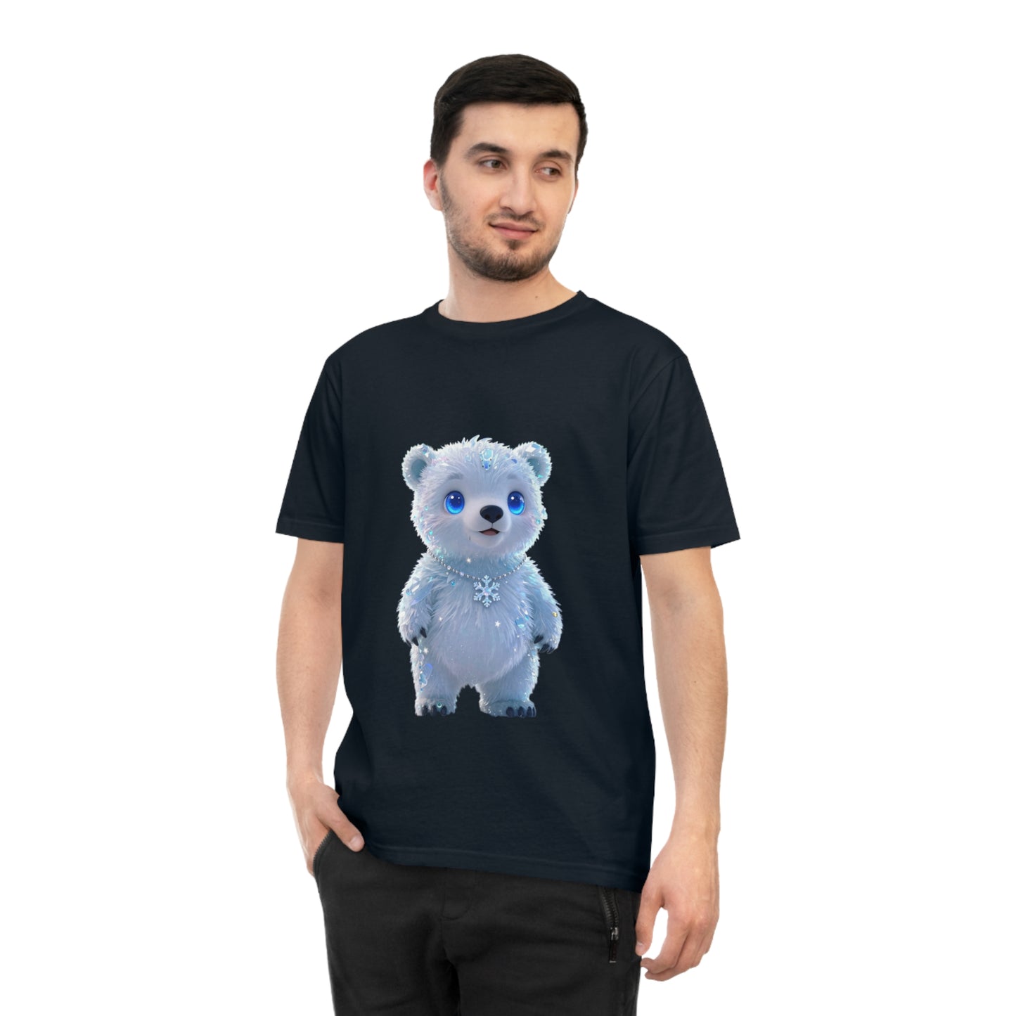 Crystal Arctic Bear — Aurora Night Kawaii Tee