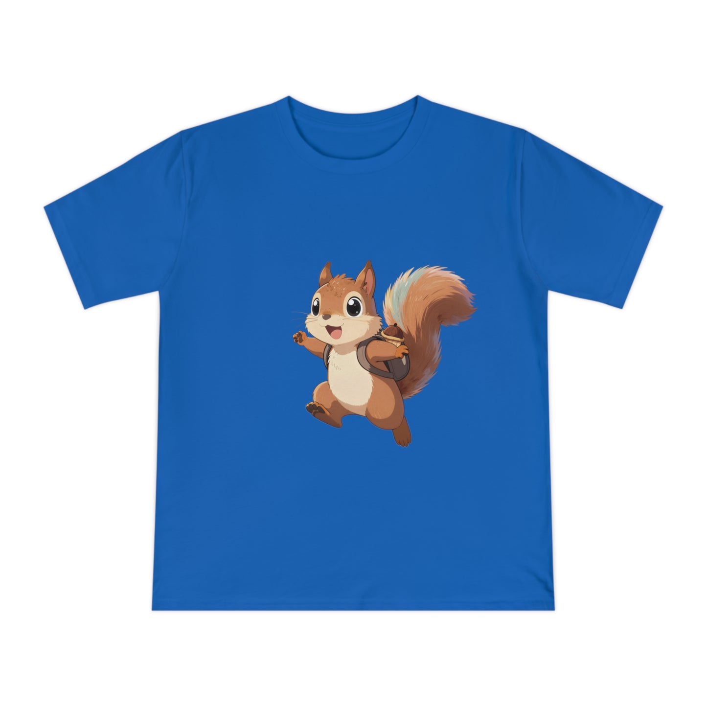 Rainbow Squirrel — Pastel Chibi Anime Acorn Backpack Tee