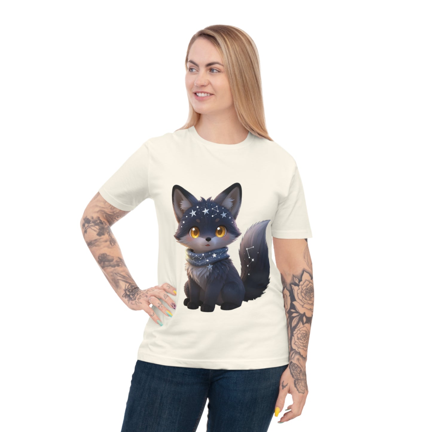 Starry Night Fox — Magical Constellation Kawaii Tee