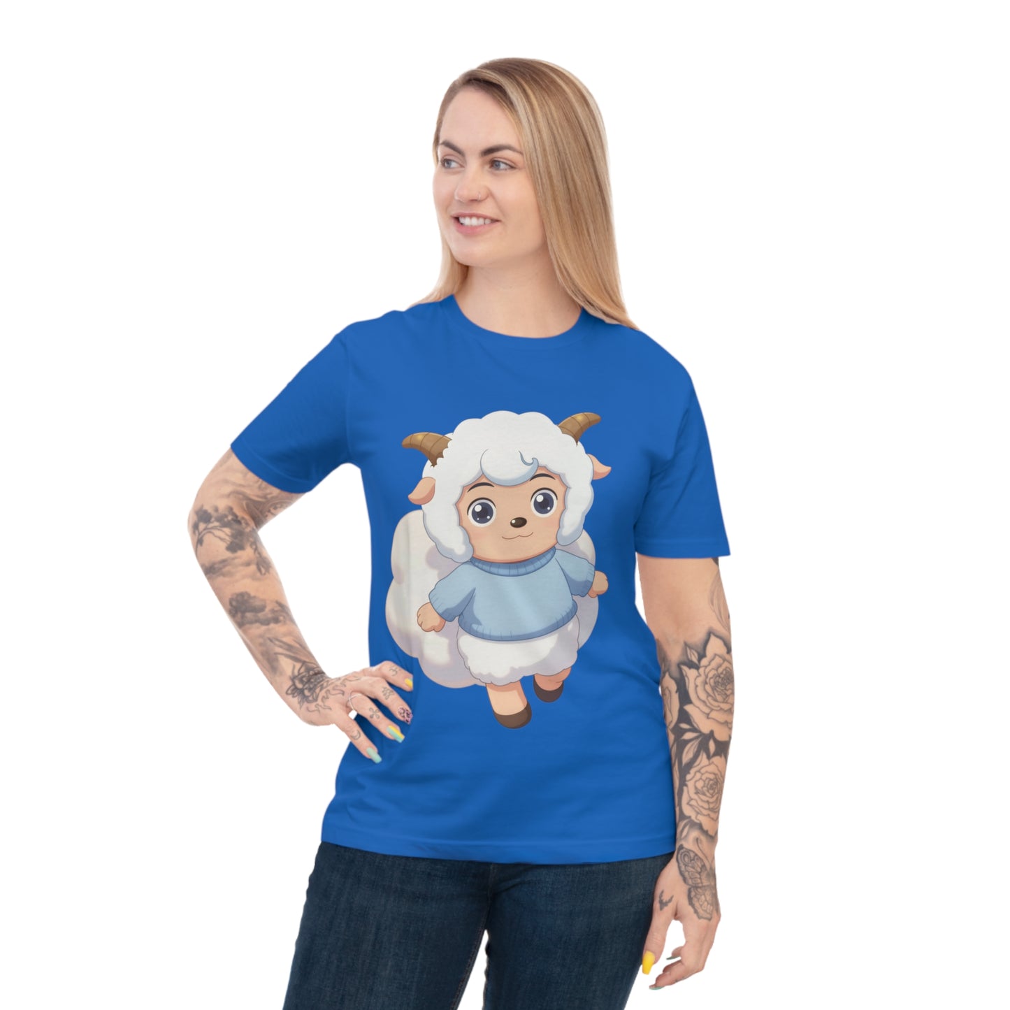 Fluffy Sheep Girl — Dreamy Anime Kawaii Sheep Character Tee