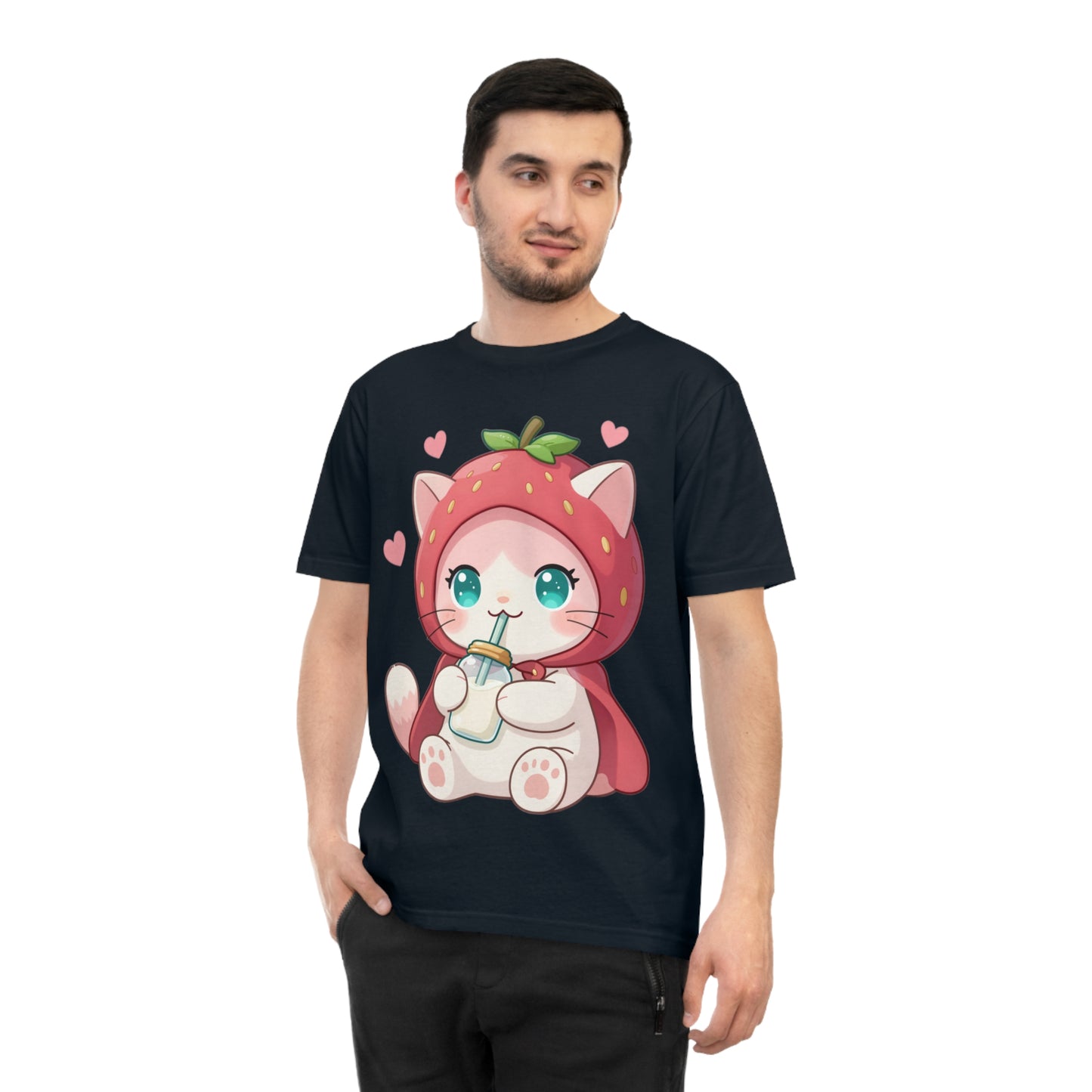 Chibi Strawberry Kitten — Cute Anime Cat Lover Tee