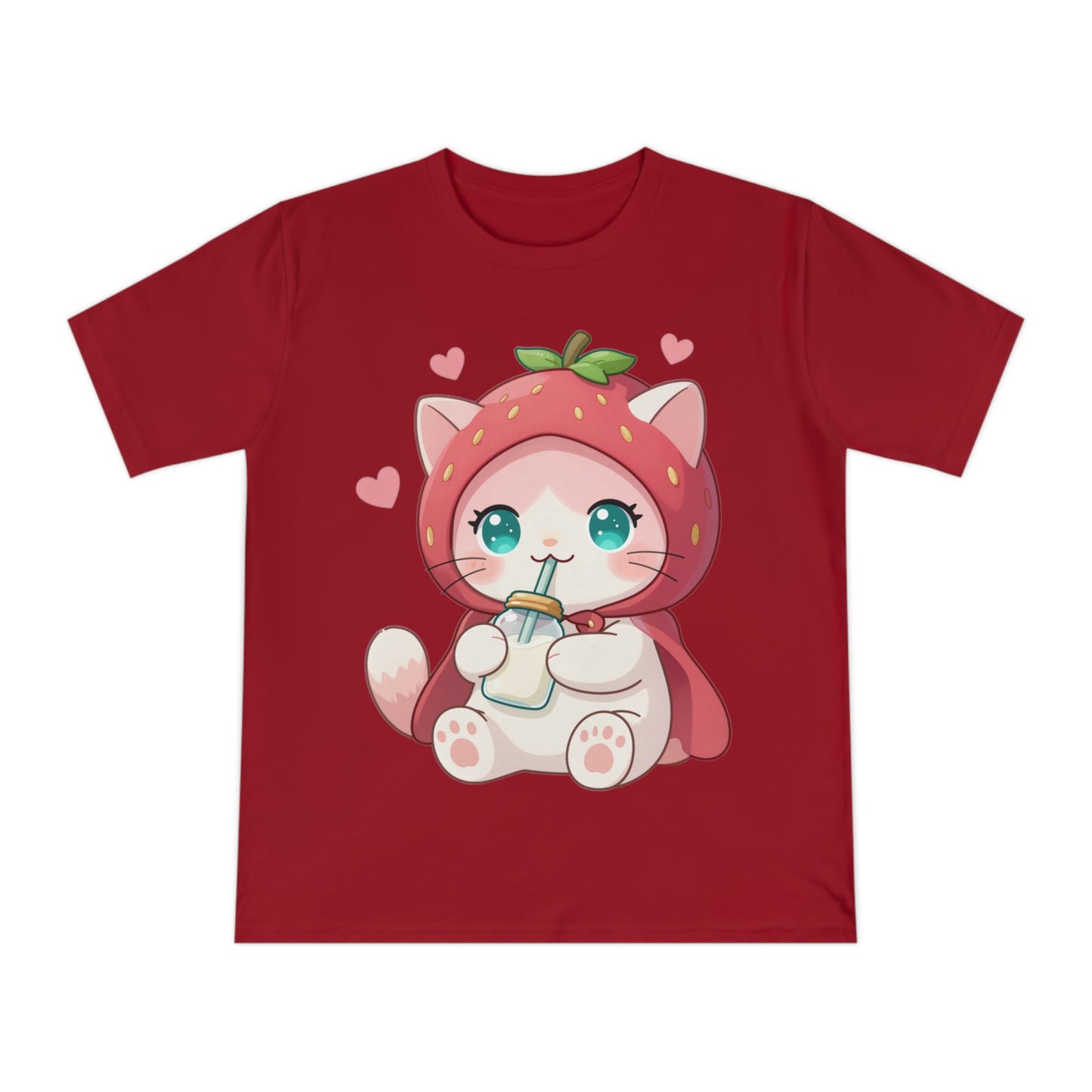 Chibi Strawberry Kitten — Cute Anime Cat Lover Tee