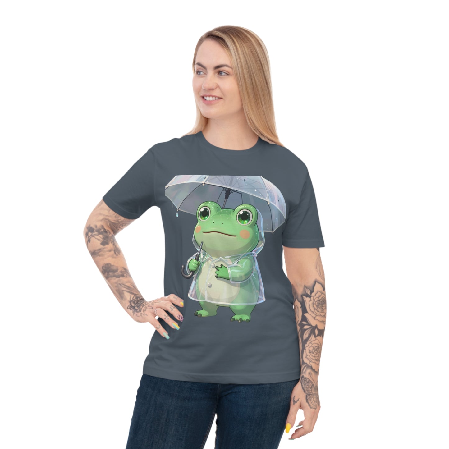 Kawaii Rain Frog — Cozy Puddle Day Tee