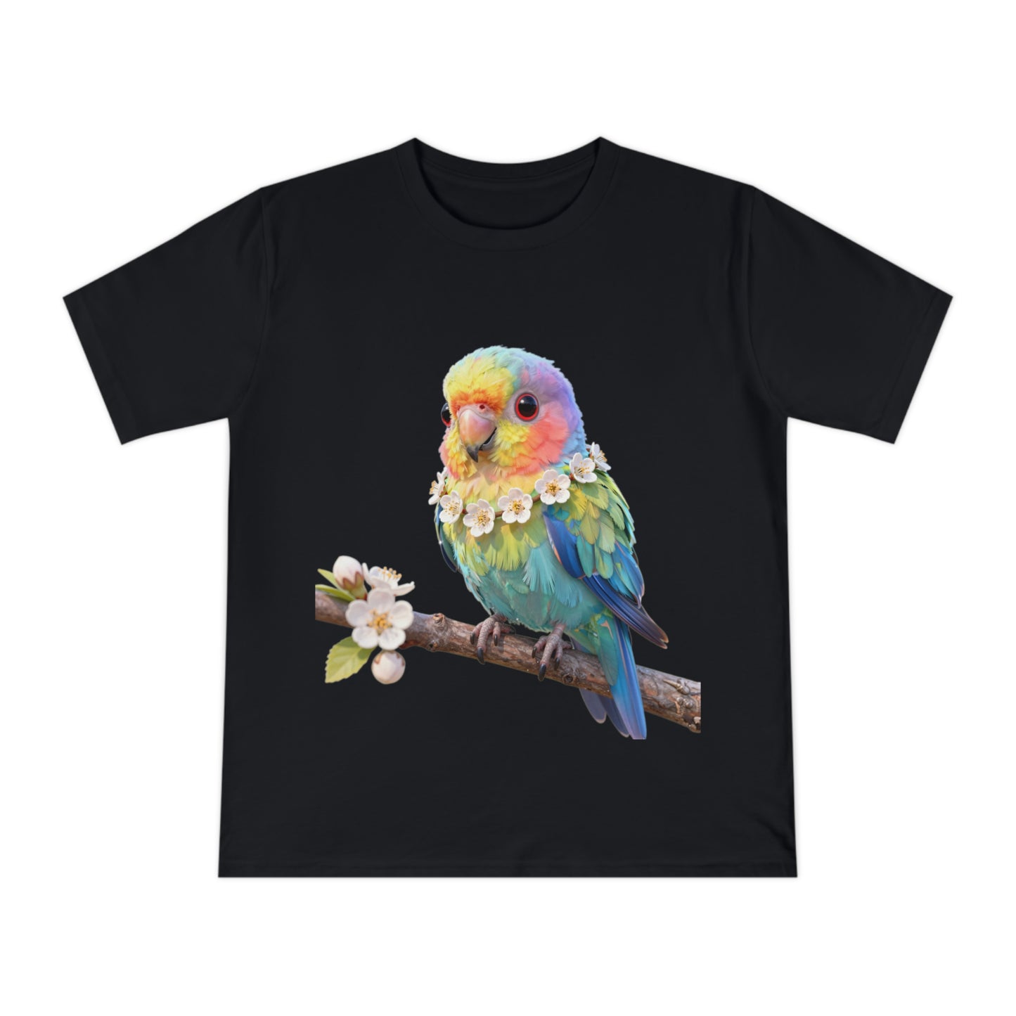 Rainbow Parrot — Tropical Bloom Kawaii Tee