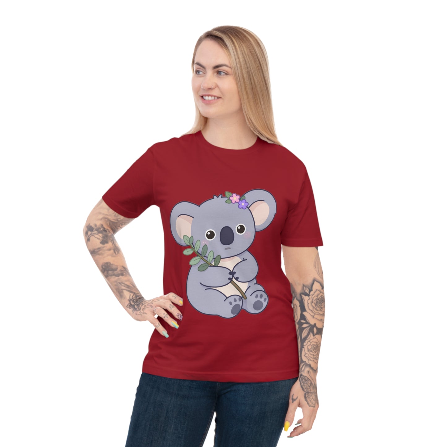 Lavender Koala — Flower Crown Kawaii Eucalyptus Tee