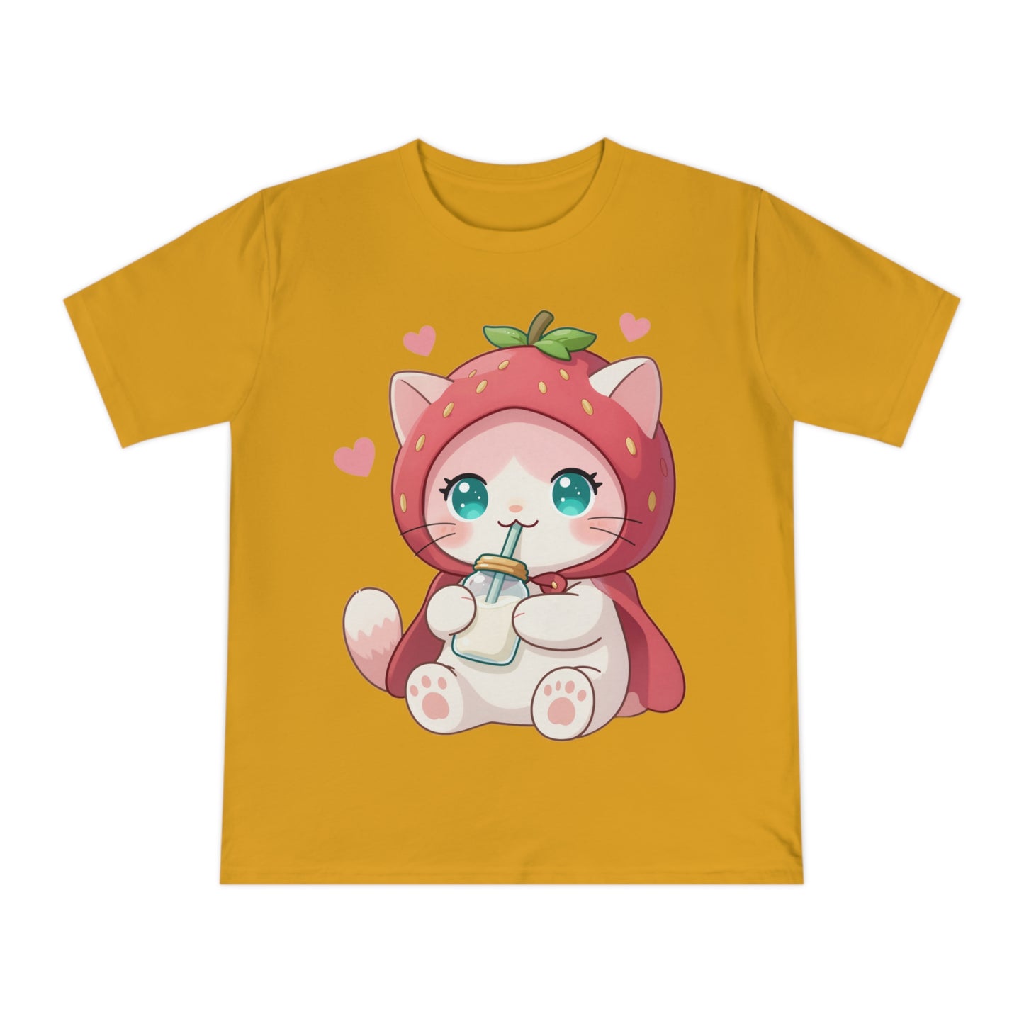 Chibi Strawberry Kitten — Cute Anime Cat Lover Tee