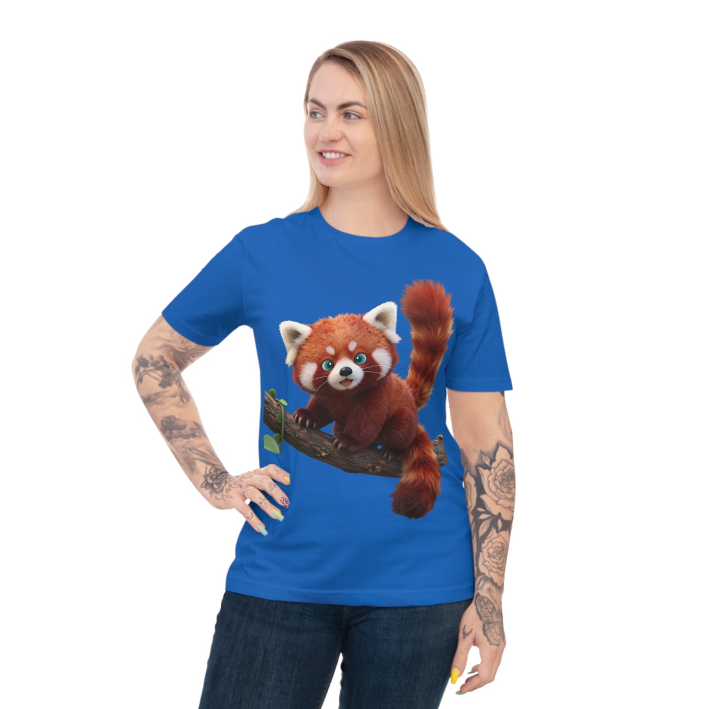 Playful Red Panda — Forest Vine Kawaii Tee