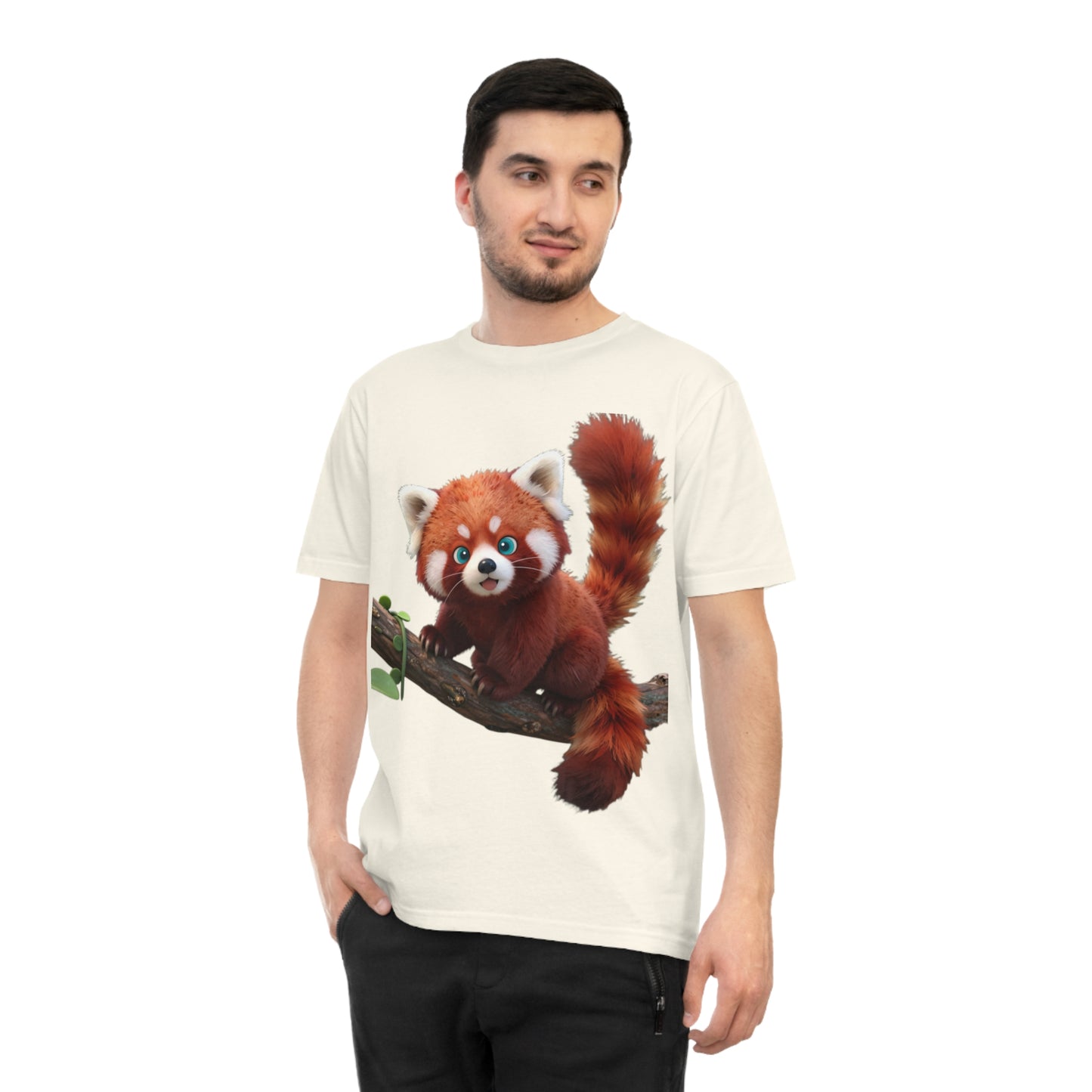 Playful Red Panda — Forest Vine Kawaii Tee