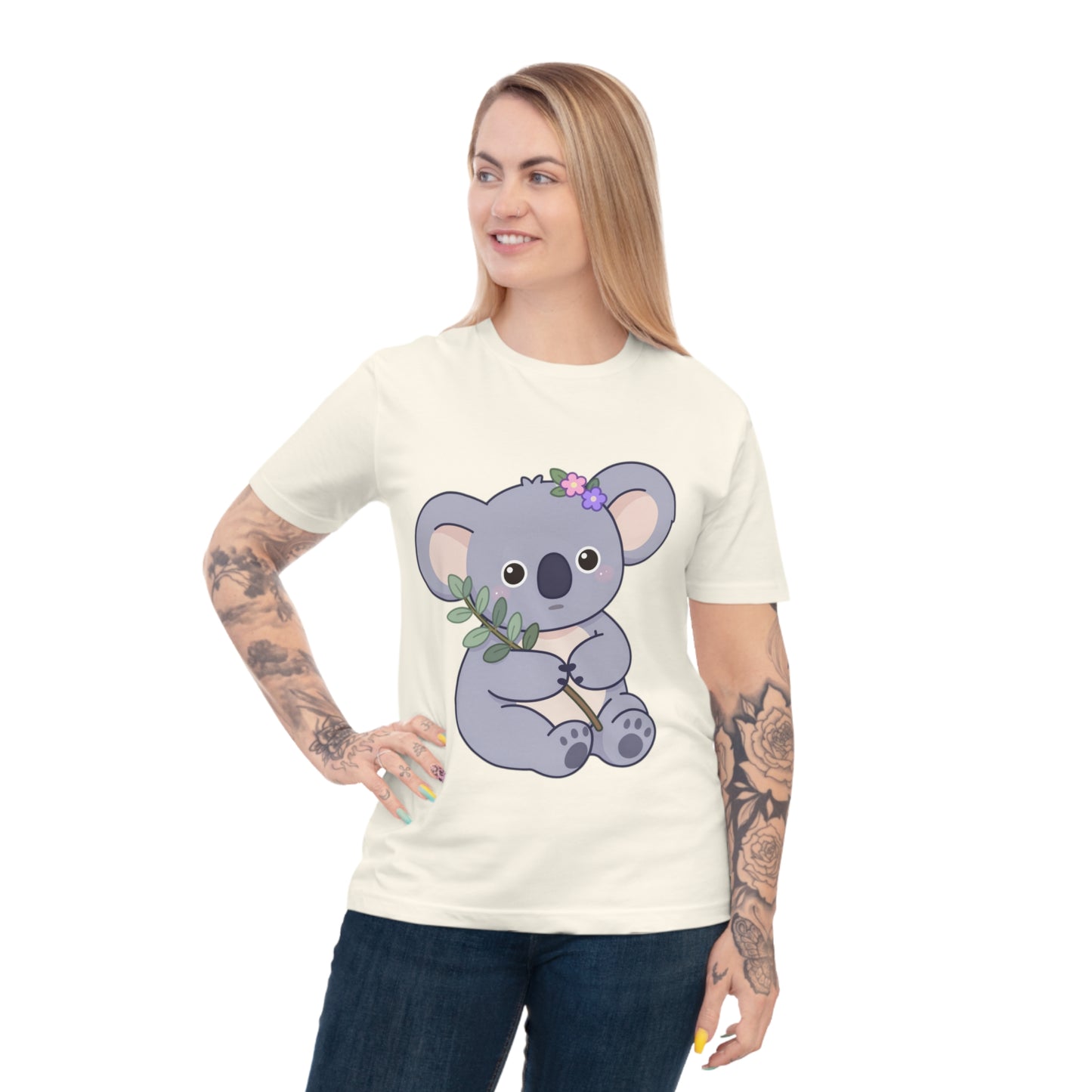 Lavender Koala — Flower Crown Kawaii Eucalyptus Tee