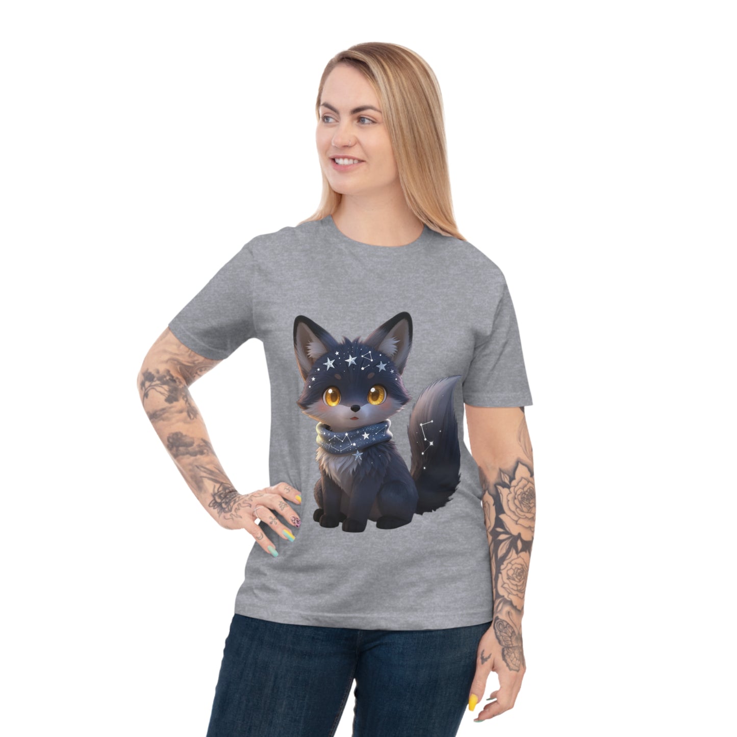Starry Night Fox — Magical Constellation Kawaii Tee