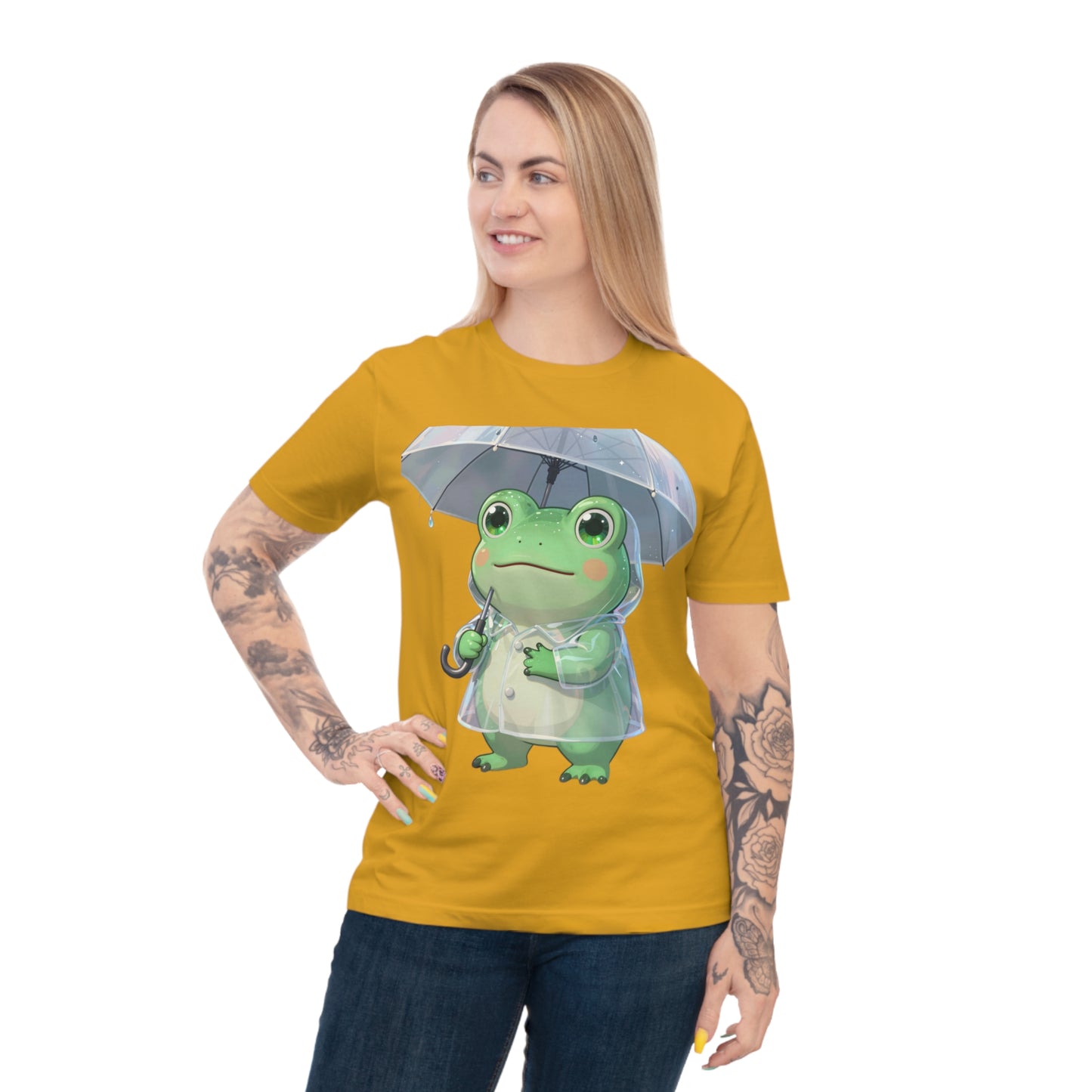 Kawaii Rain Frog — Cozy Puddle Day Tee