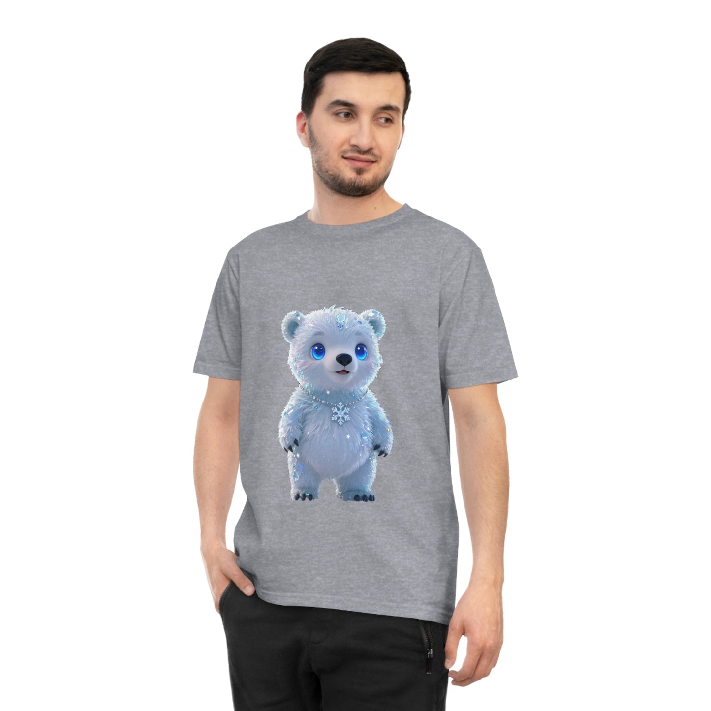Crystal Arctic Bear — Aurora Night Kawaii Tee
