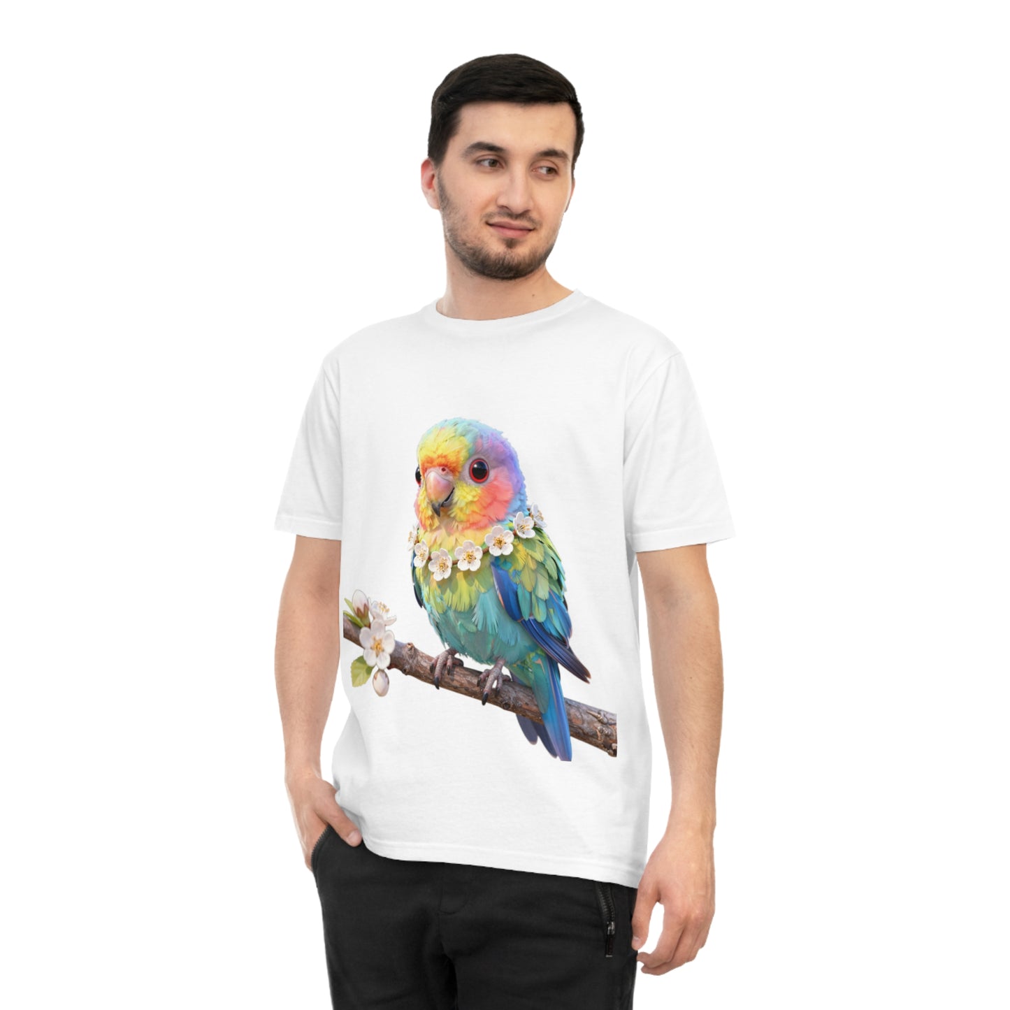 Rainbow Parrot — Tropical Bloom Kawaii Tee