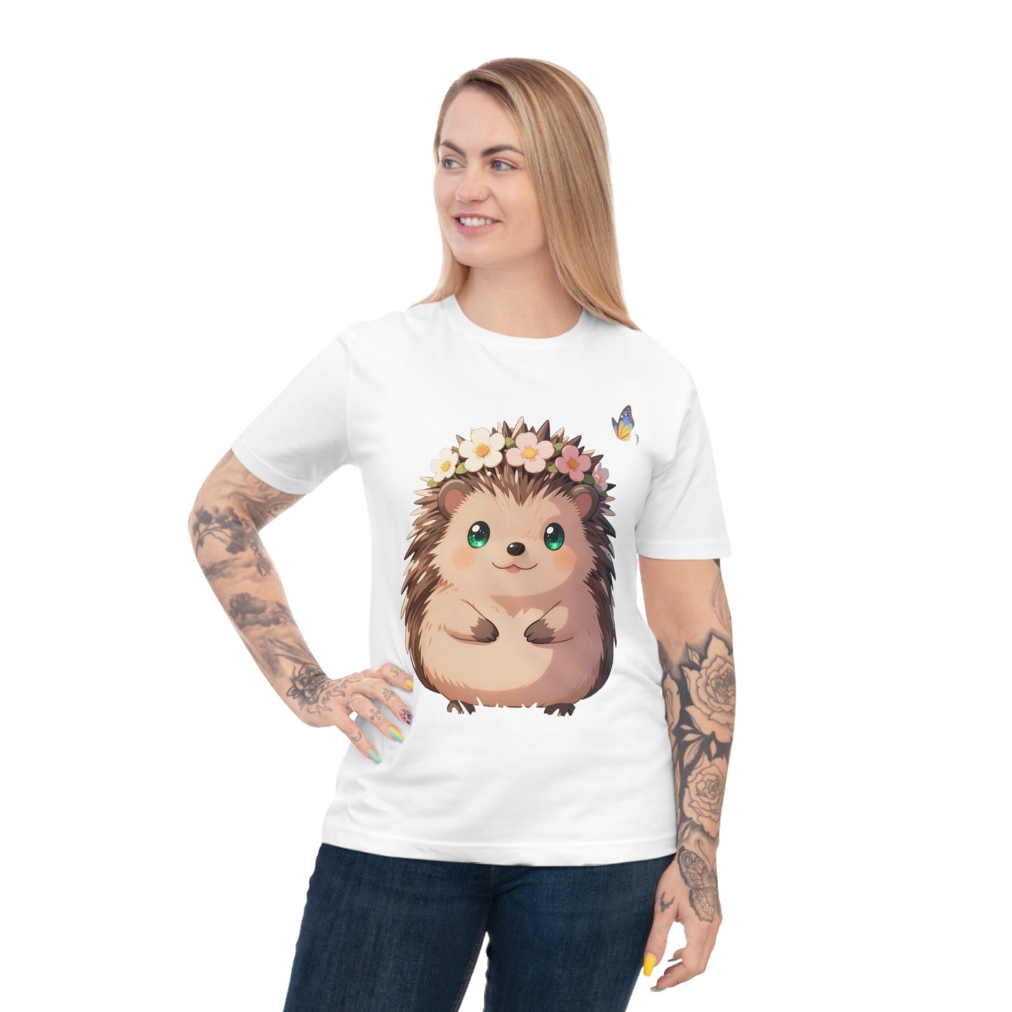 Floral Hedgehog — Blossom Meadow Kawaii Tee