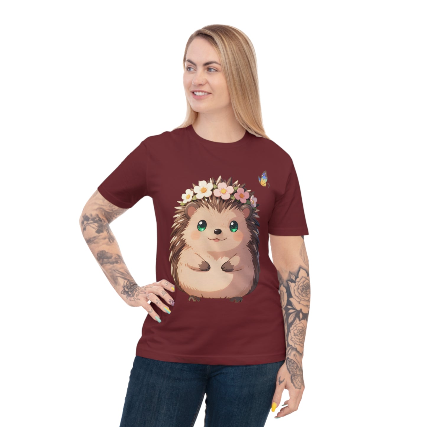 Floral Hedgehog — Blossom Meadow Kawaii Tee