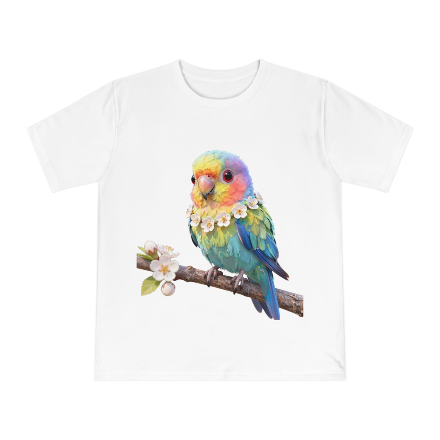 Rainbow Parrot — Tropical Bloom Kawaii Tee