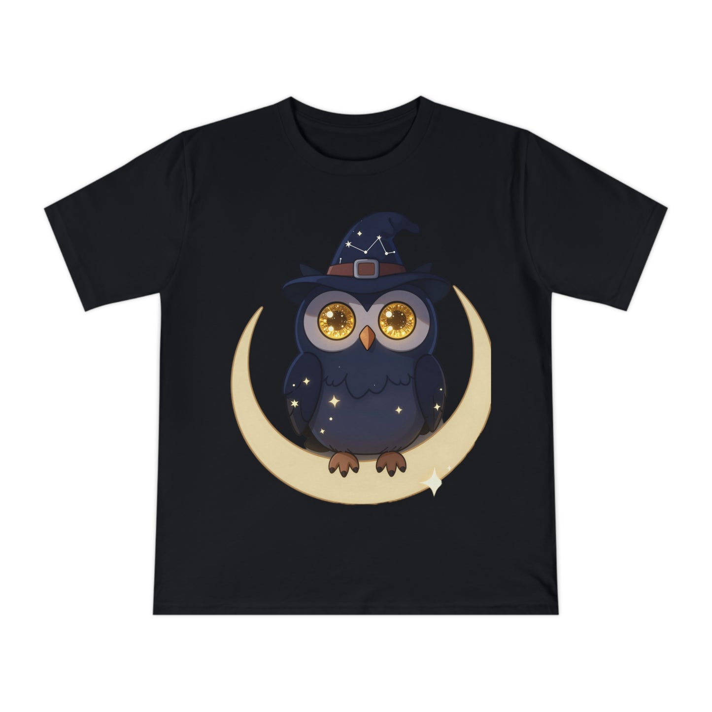 Cosmic Wizard Owl — Magical Starry Night Tee