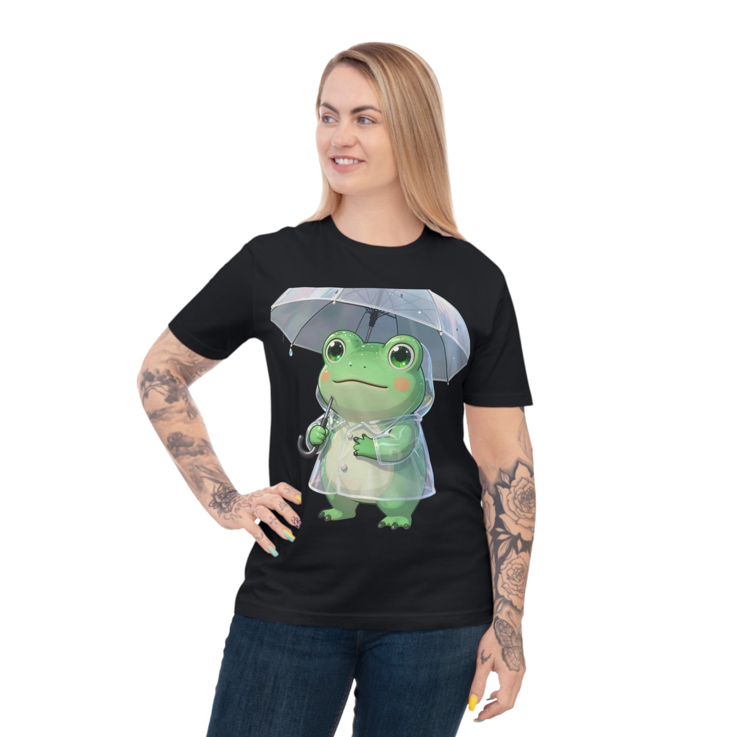 Kawaii Rain Frog — Cozy Puddle Day Tee