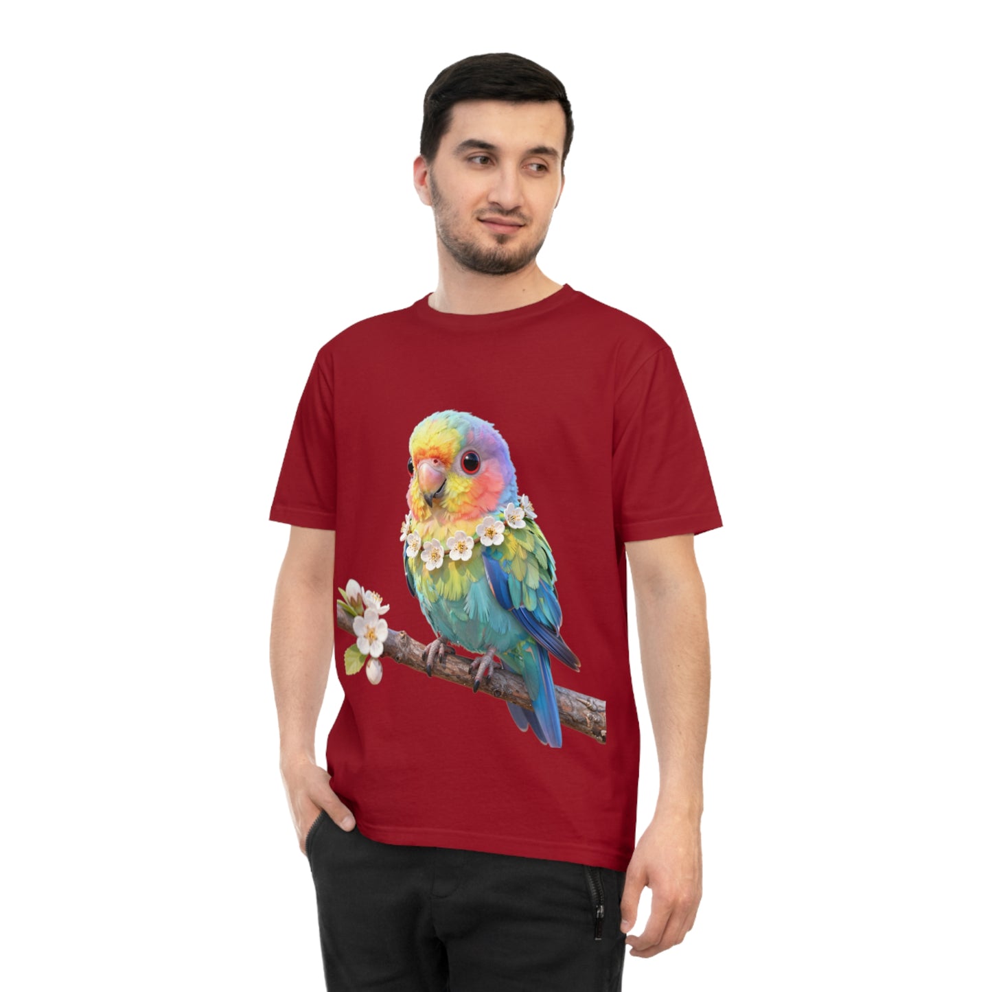 Rainbow Parrot — Tropical Bloom Kawaii Tee