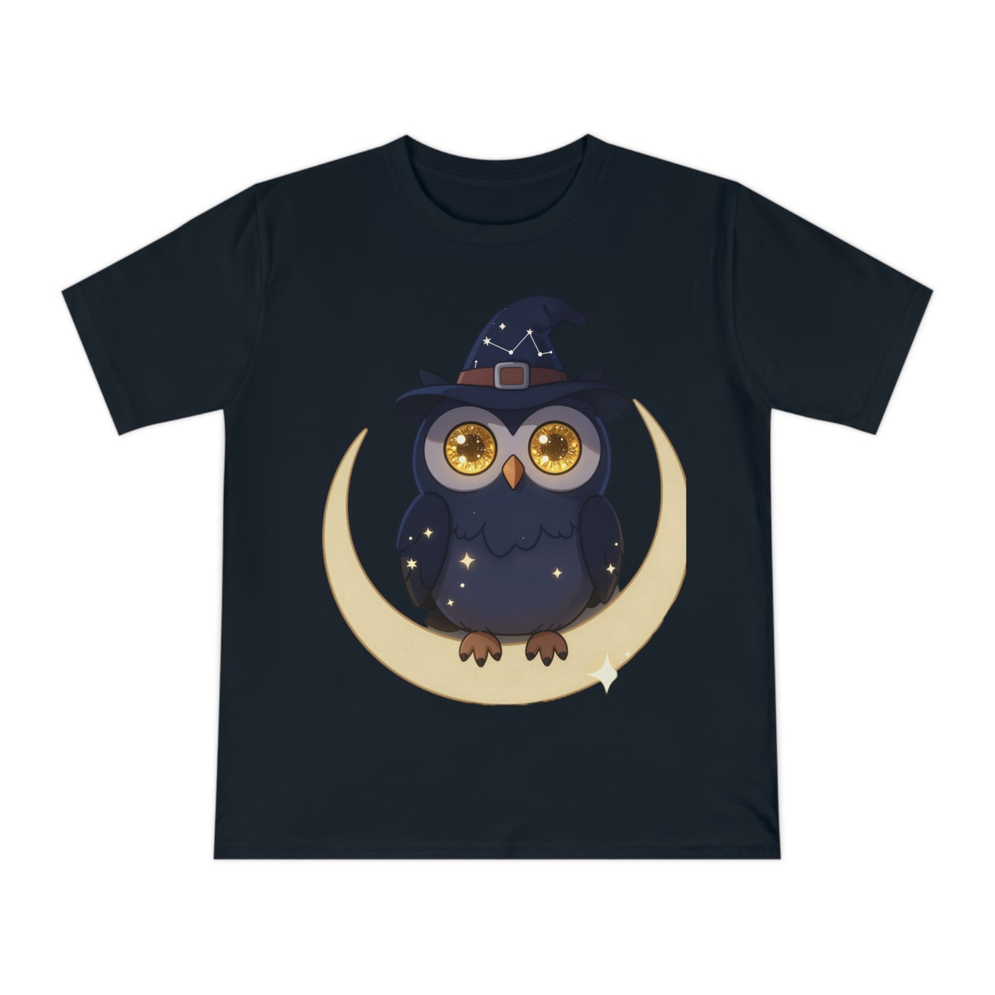 Cosmic Wizard Owl — Magical Starry Night Tee