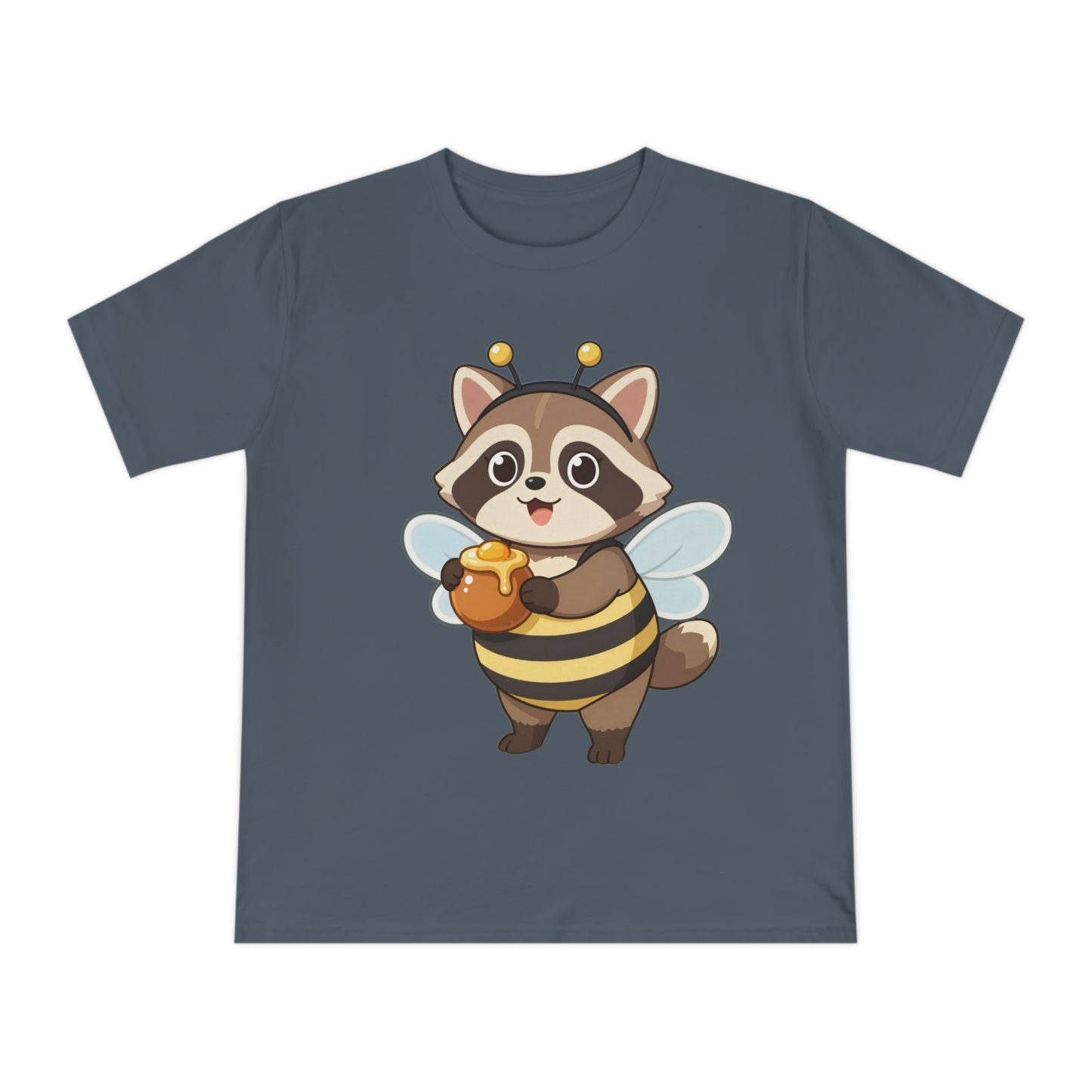 Honey Bee Raccoon — Chibi Anime Bee Kawaii Tee
