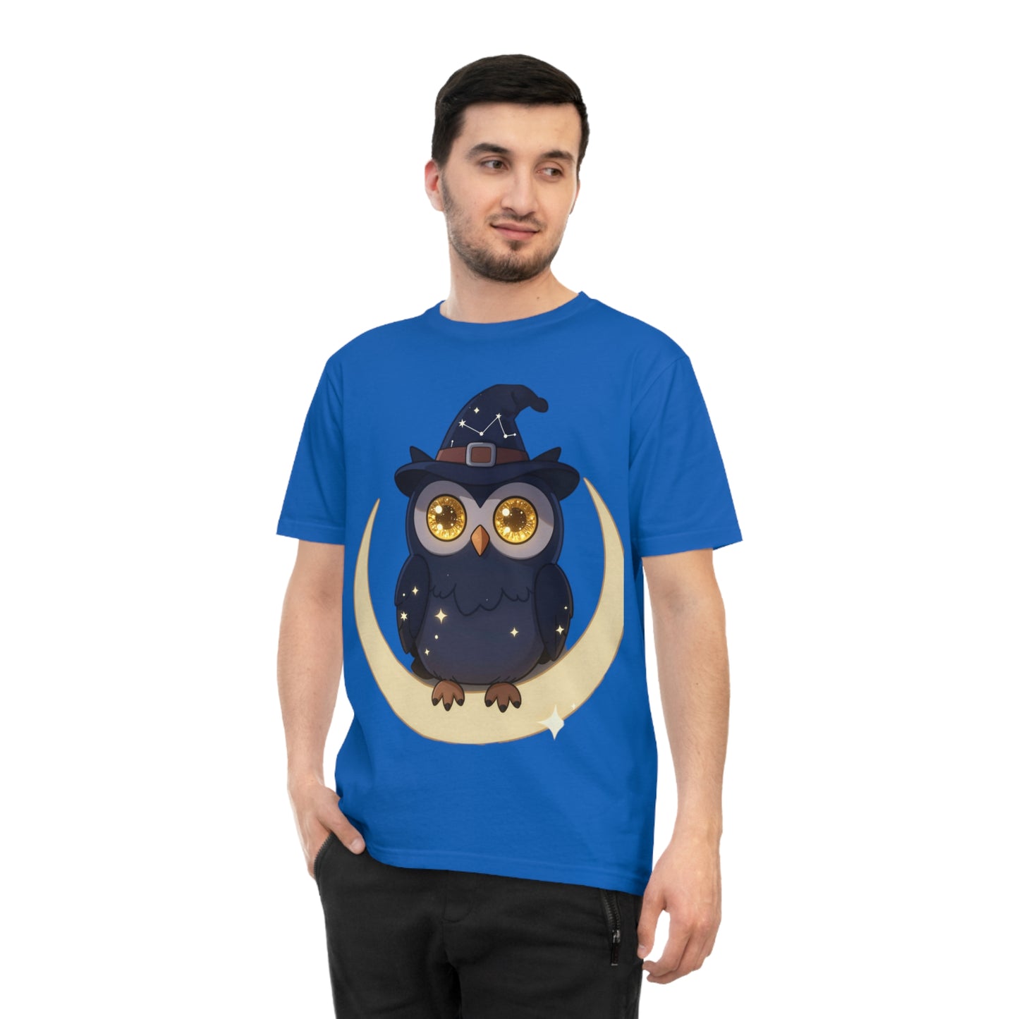 Cosmic Wizard Owl — Magical Starry Night Tee