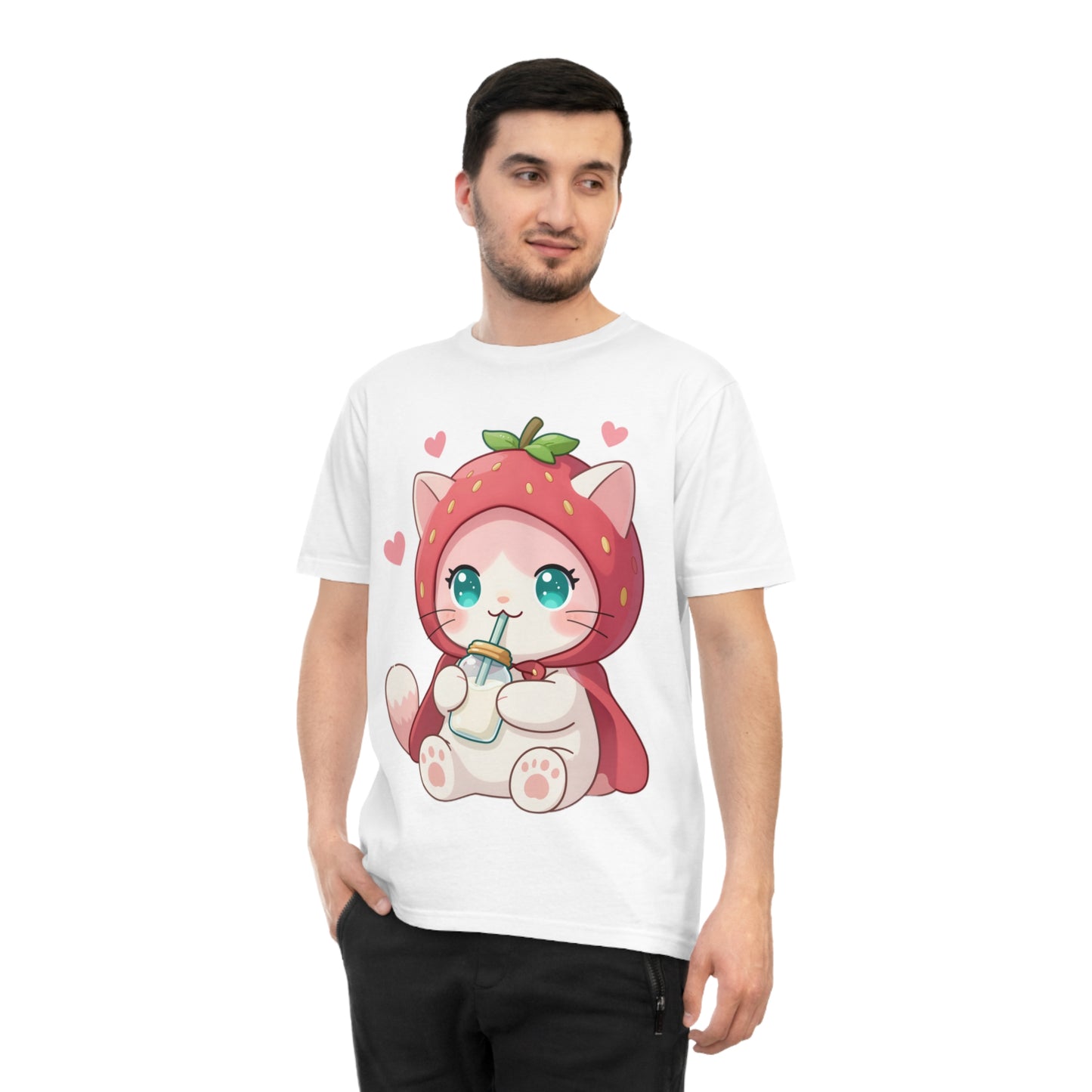 Chibi Strawberry Kitten — Cute Anime Cat Lover Tee