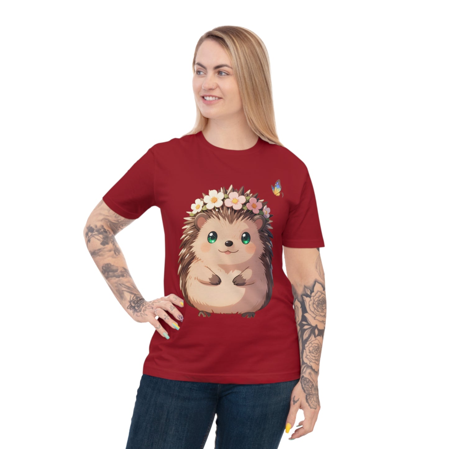 Floral Hedgehog — Blossom Meadow Kawaii Tee