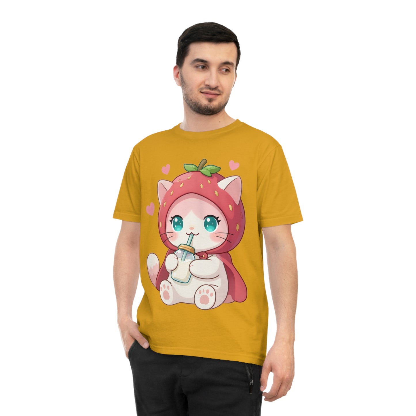 Chibi Strawberry Kitten — Cute Anime Cat Lover Tee