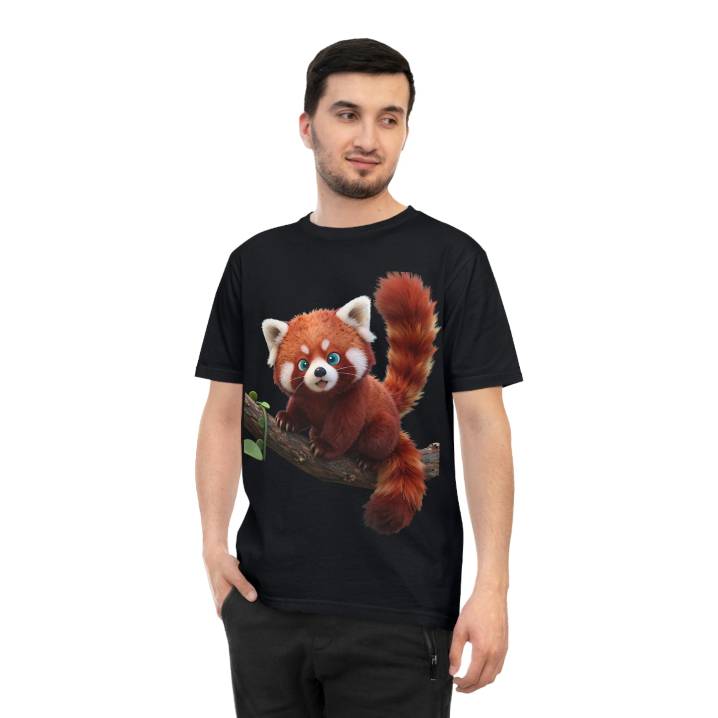 Playful Red Panda — Forest Vine Kawaii Tee