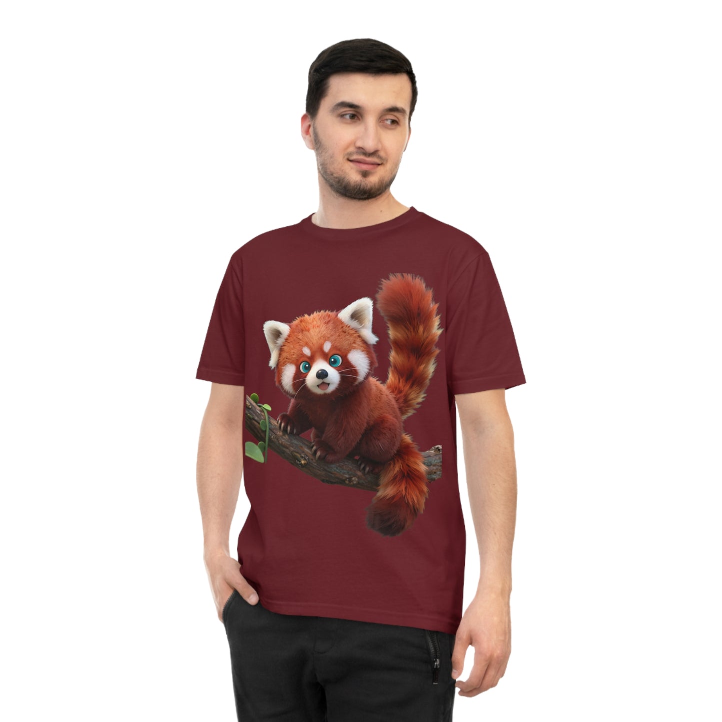 Playful Red Panda — Forest Vine Kawaii Tee