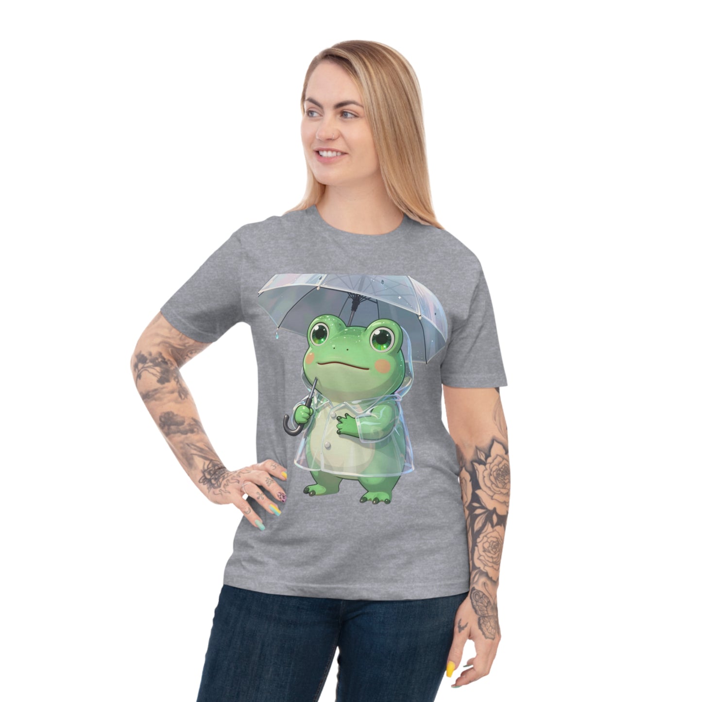 Kawaii Rain Frog — Cozy Puddle Day Tee