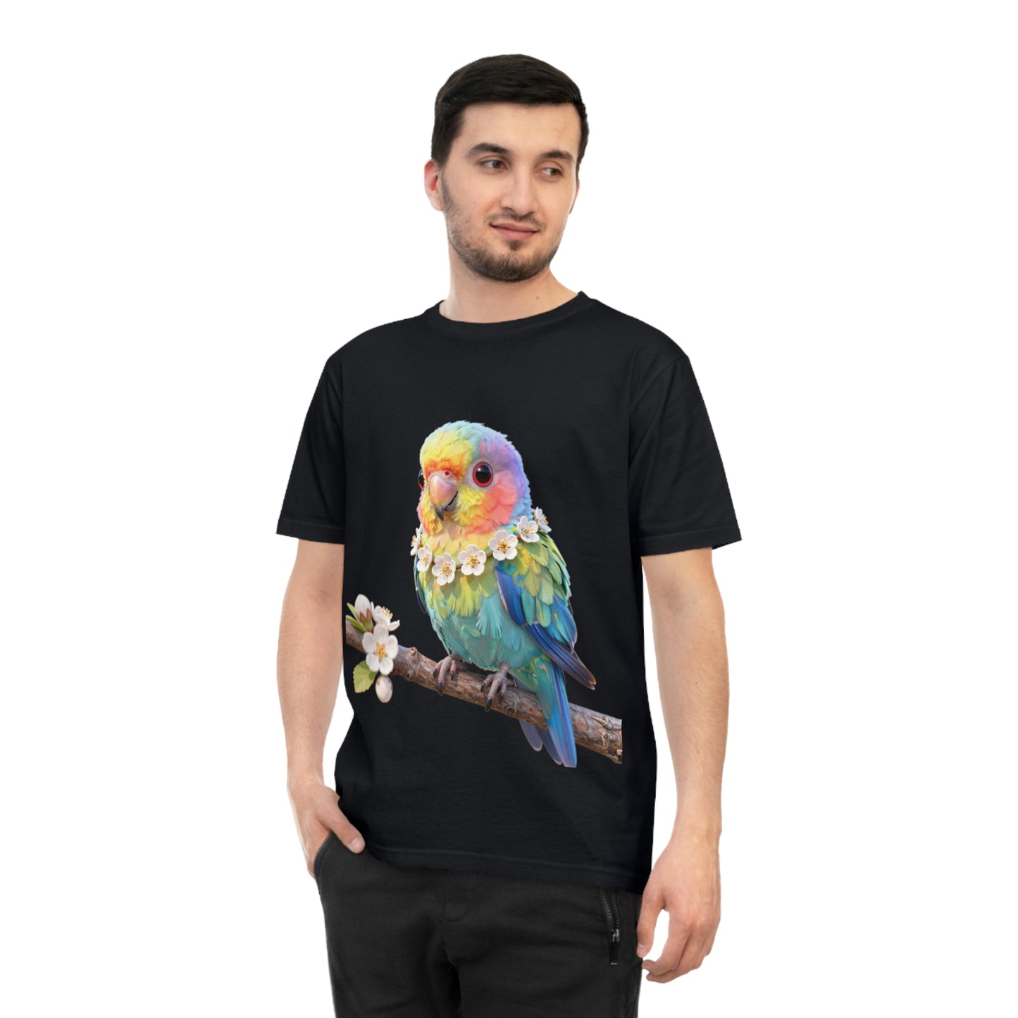 Rainbow Parrot — Tropical Bloom Kawaii Tee