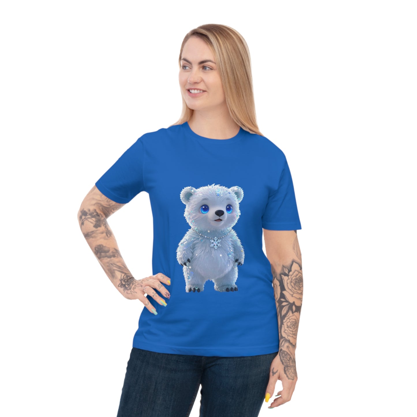 Crystal Arctic Bear — Aurora Night Kawaii Tee