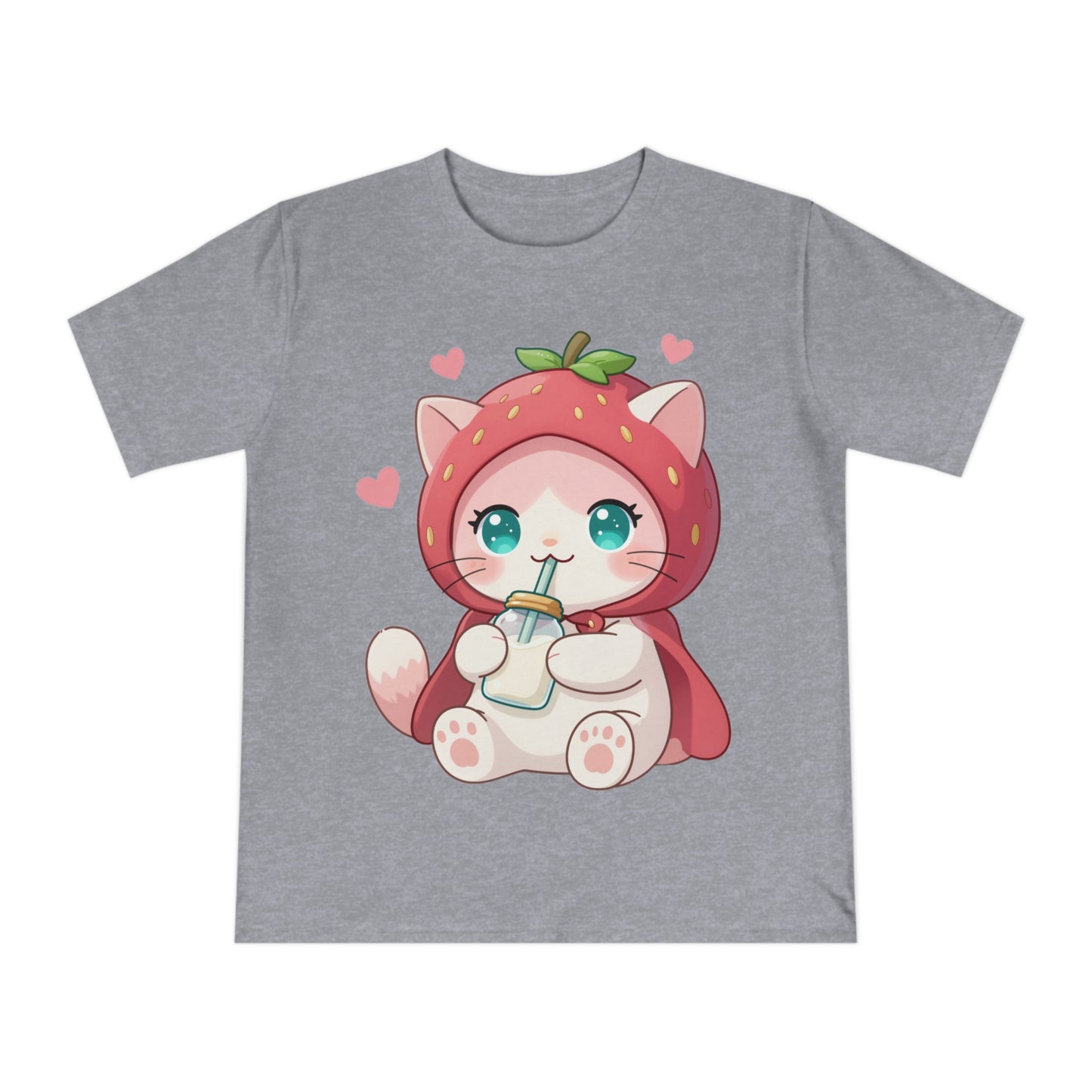 Chibi Strawberry Kitten — Cute Anime Cat Lover Tee
