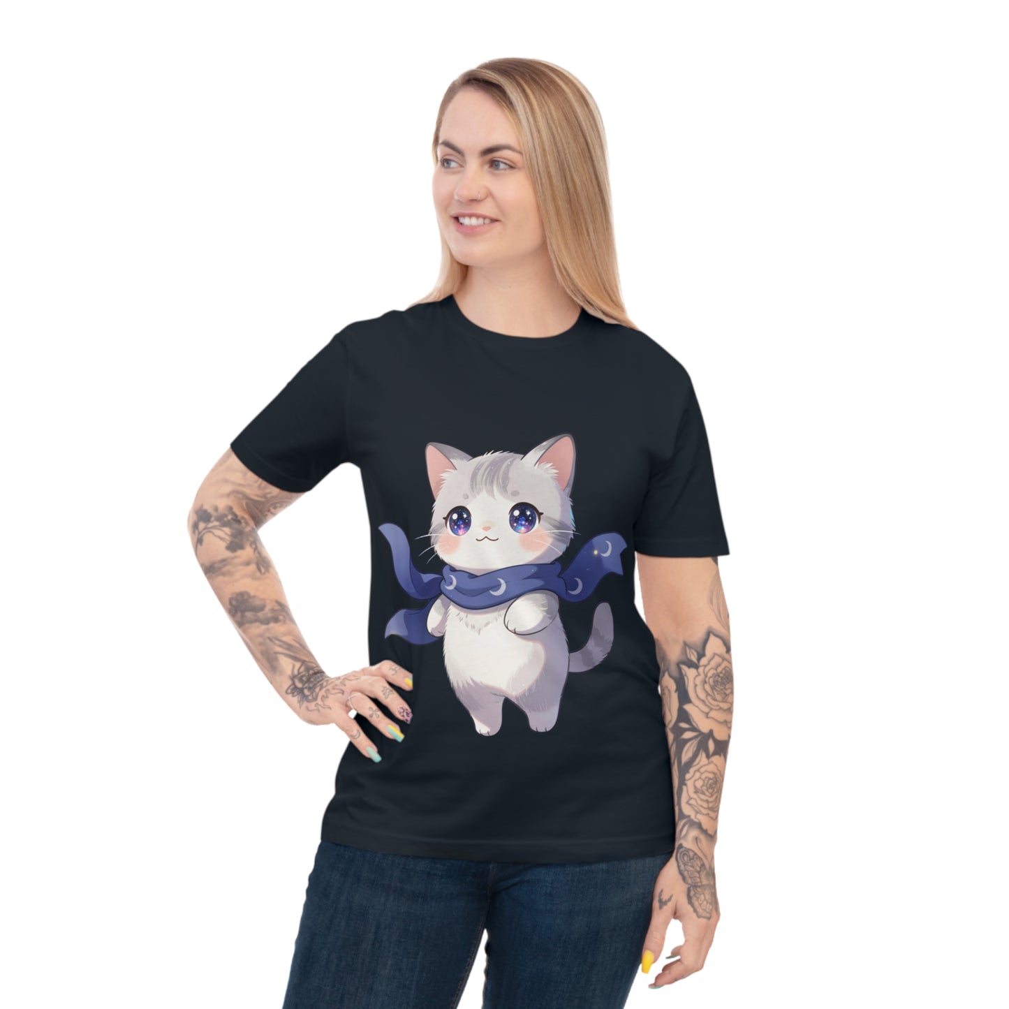 Chibi Galaxy Cat — Kawaii Night Sky Tee