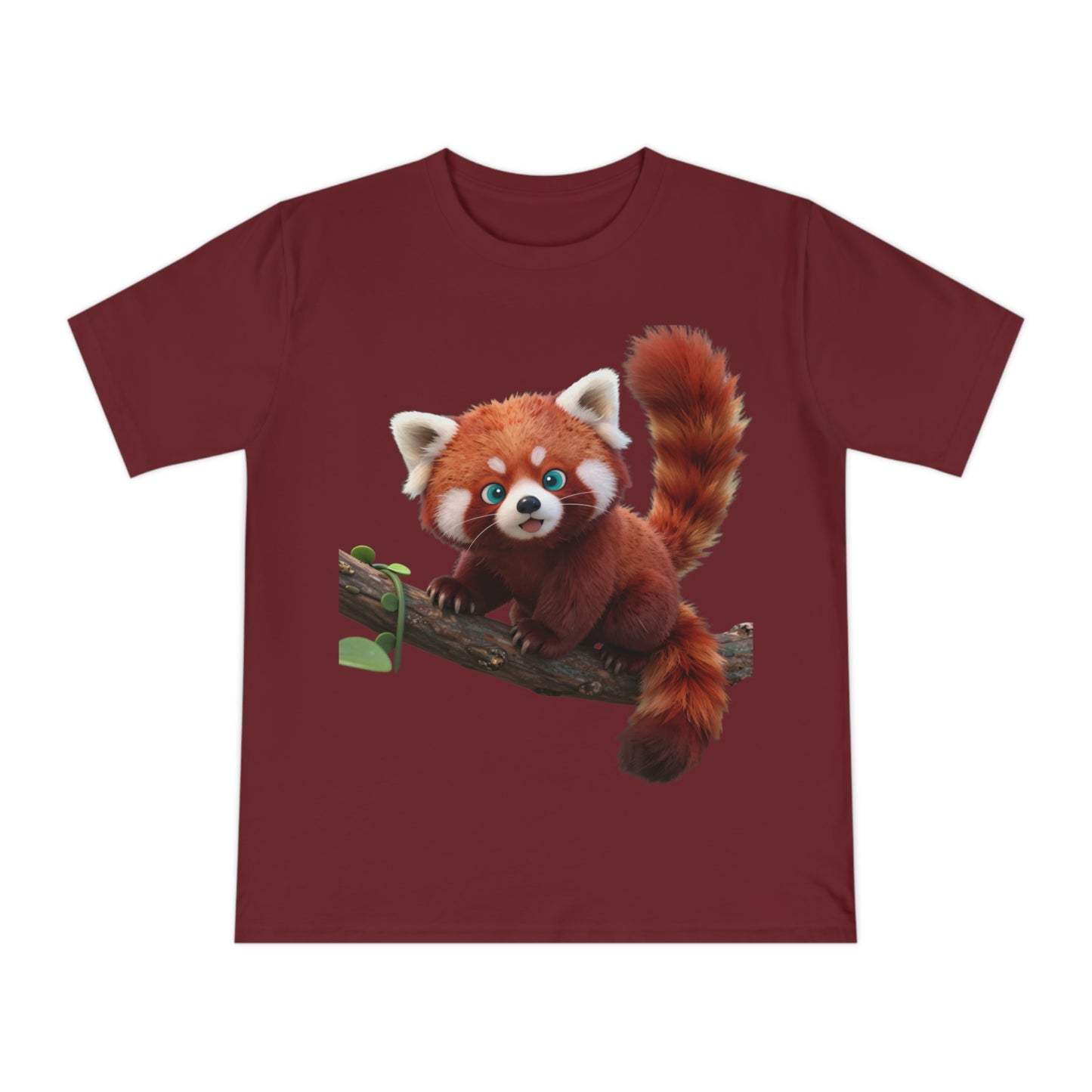 Playful Red Panda — Forest Vine Kawaii Tee