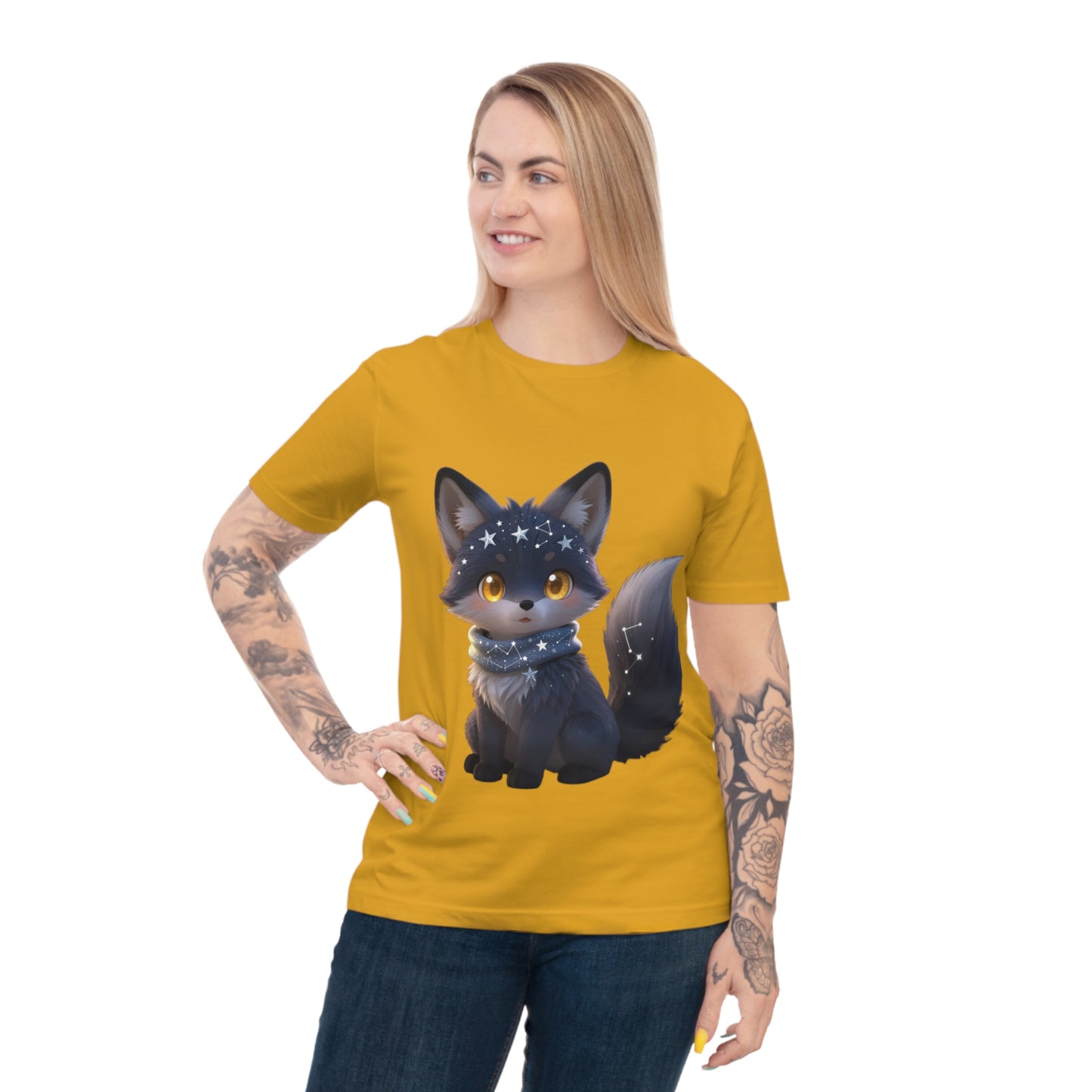 Starry Night Fox — Magical Constellation Kawaii Tee