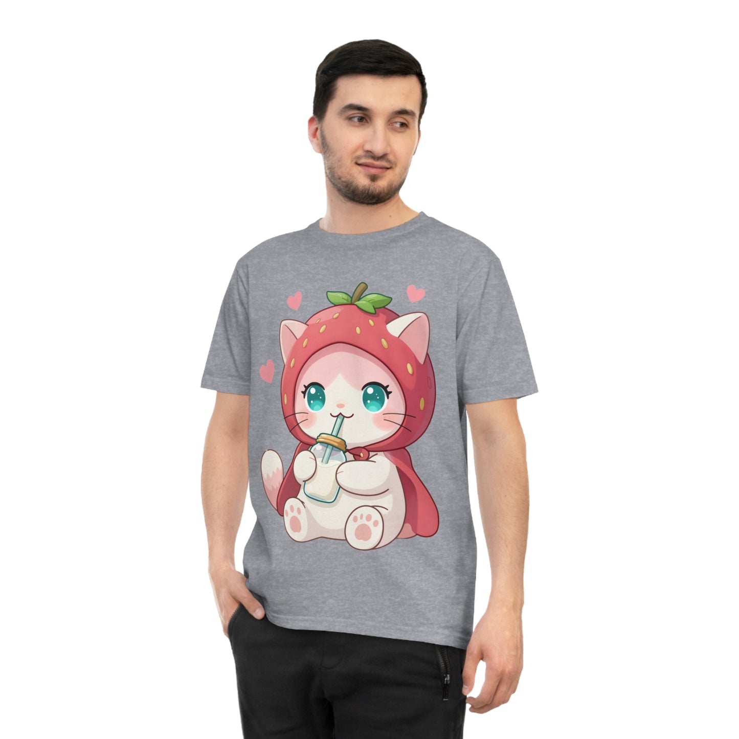 Chibi Strawberry Kitten — Cute Anime Cat Lover Tee