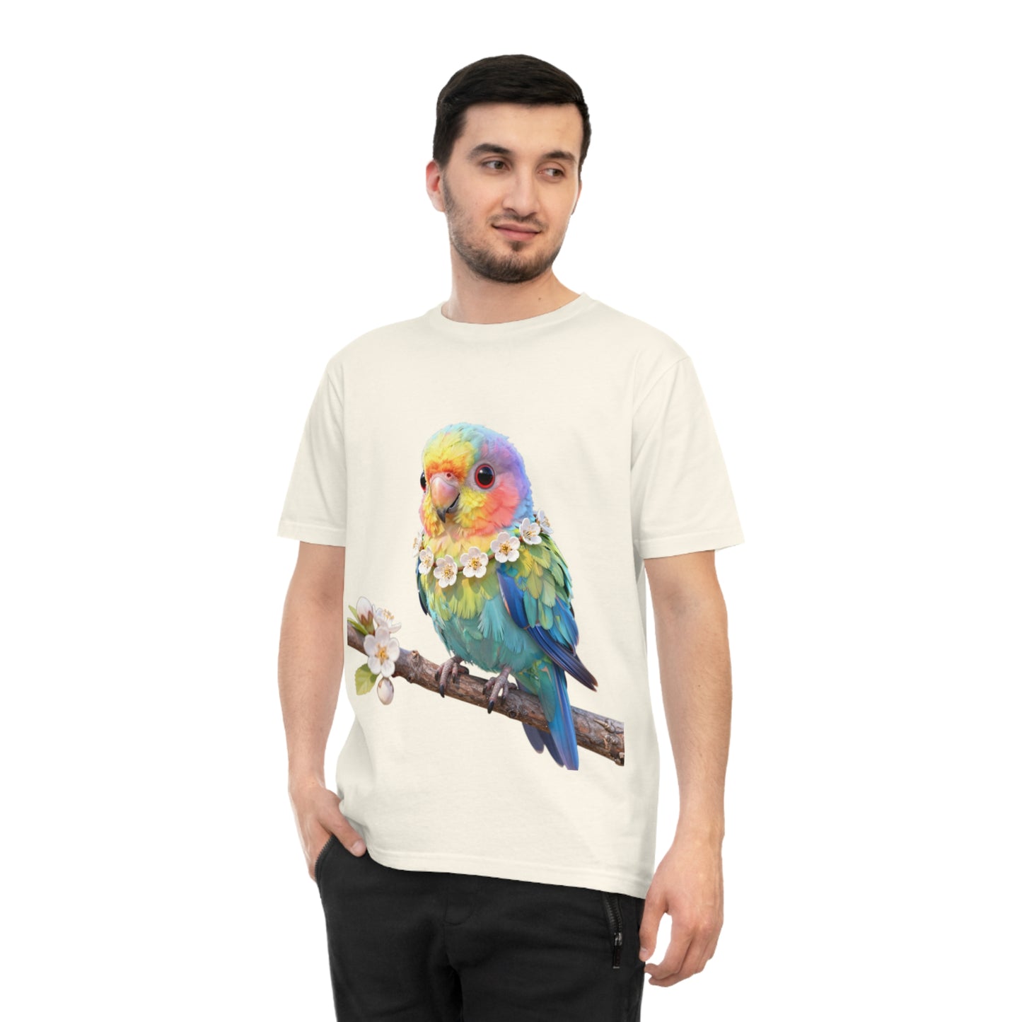 Rainbow Parrot — Tropical Bloom Kawaii Tee