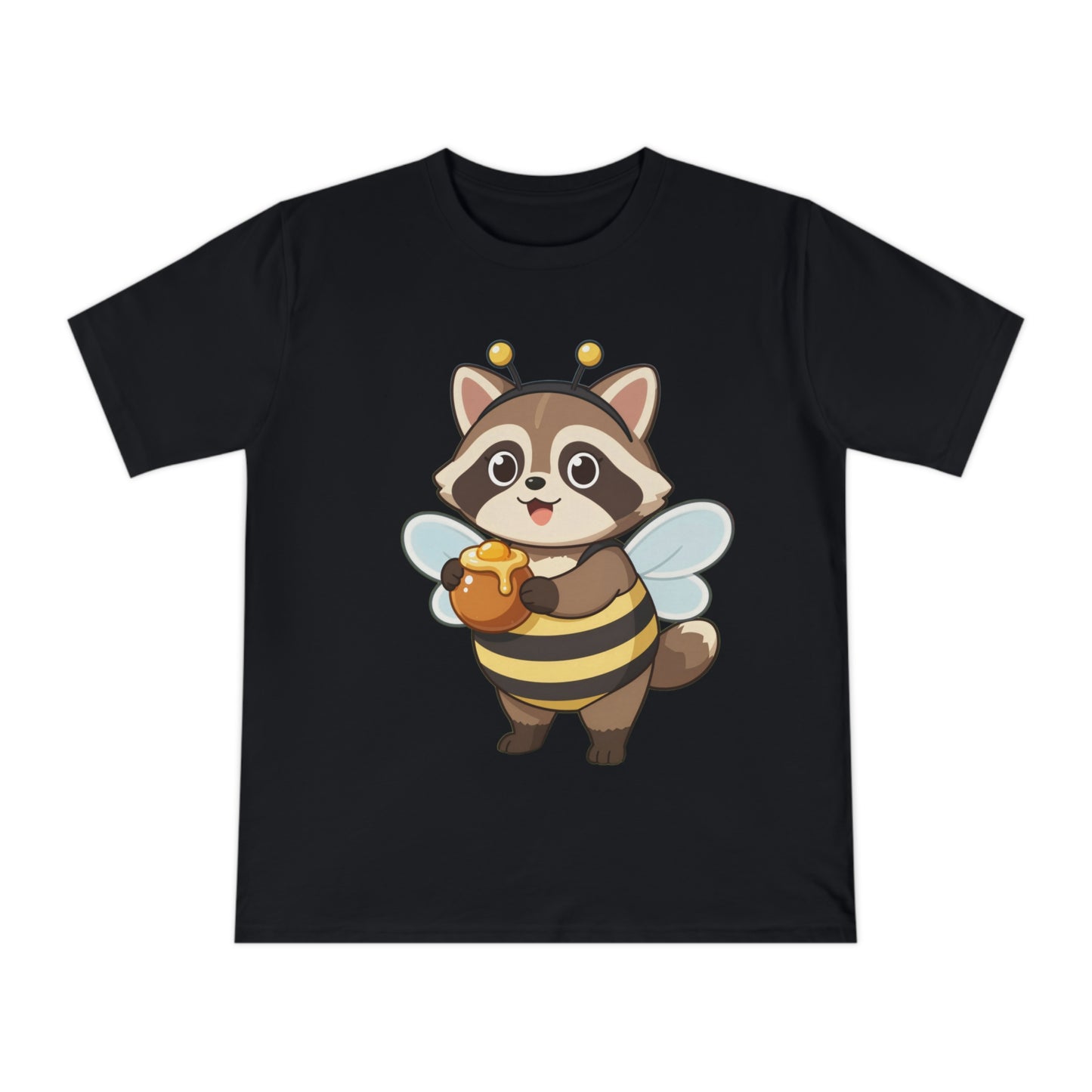Honey Bee Raccoon — Chibi Anime Bee Kawaii Tee