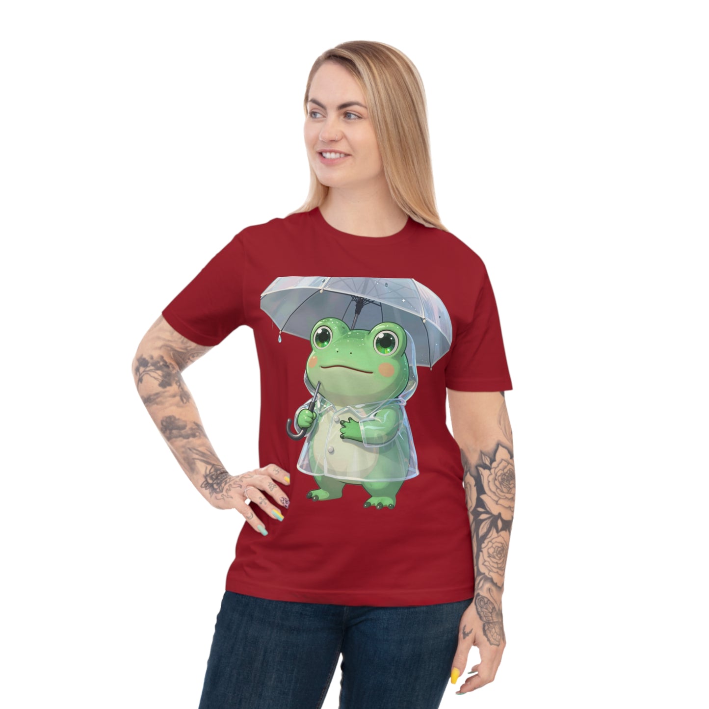 Kawaii Rain Frog — Cozy Puddle Day Tee