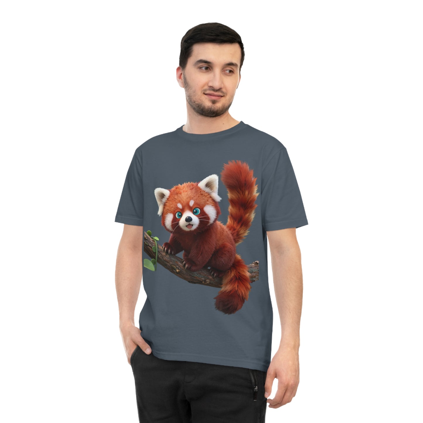 Playful Red Panda — Forest Vine Kawaii Tee