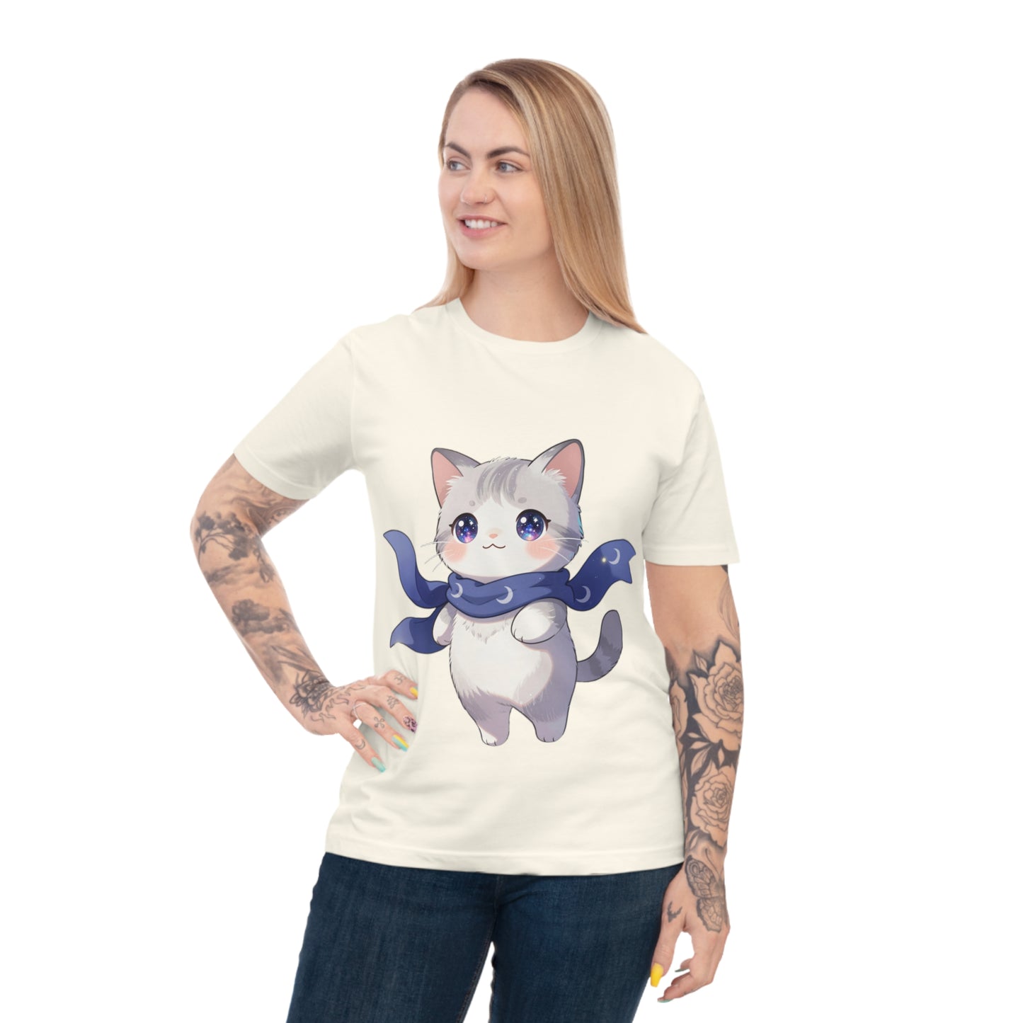 Chibi Galaxy Cat — Kawaii Night Sky Tee